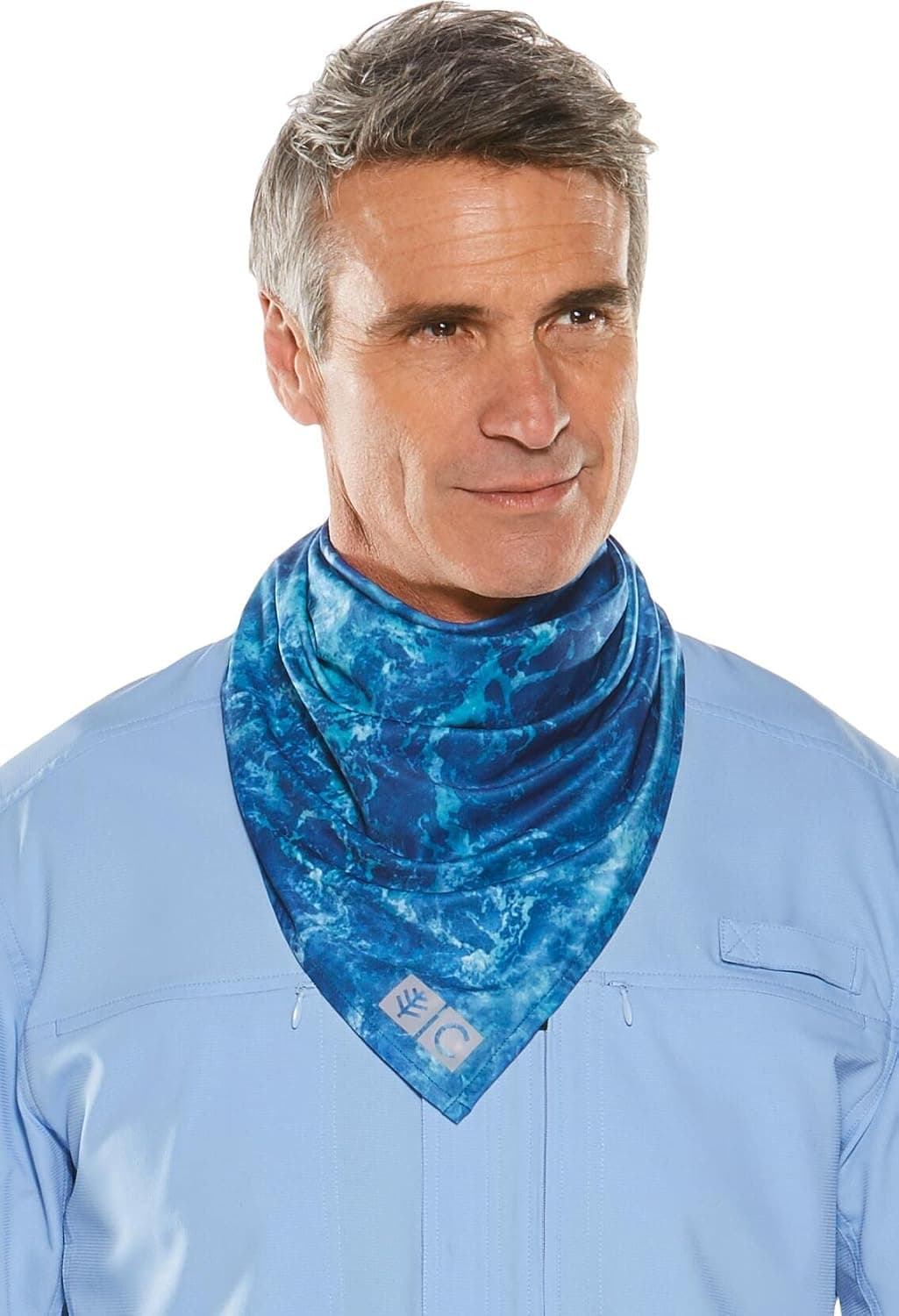 Coolibar UPF 50+ Unisex Abacos Aqua Bandana - Sun Protective