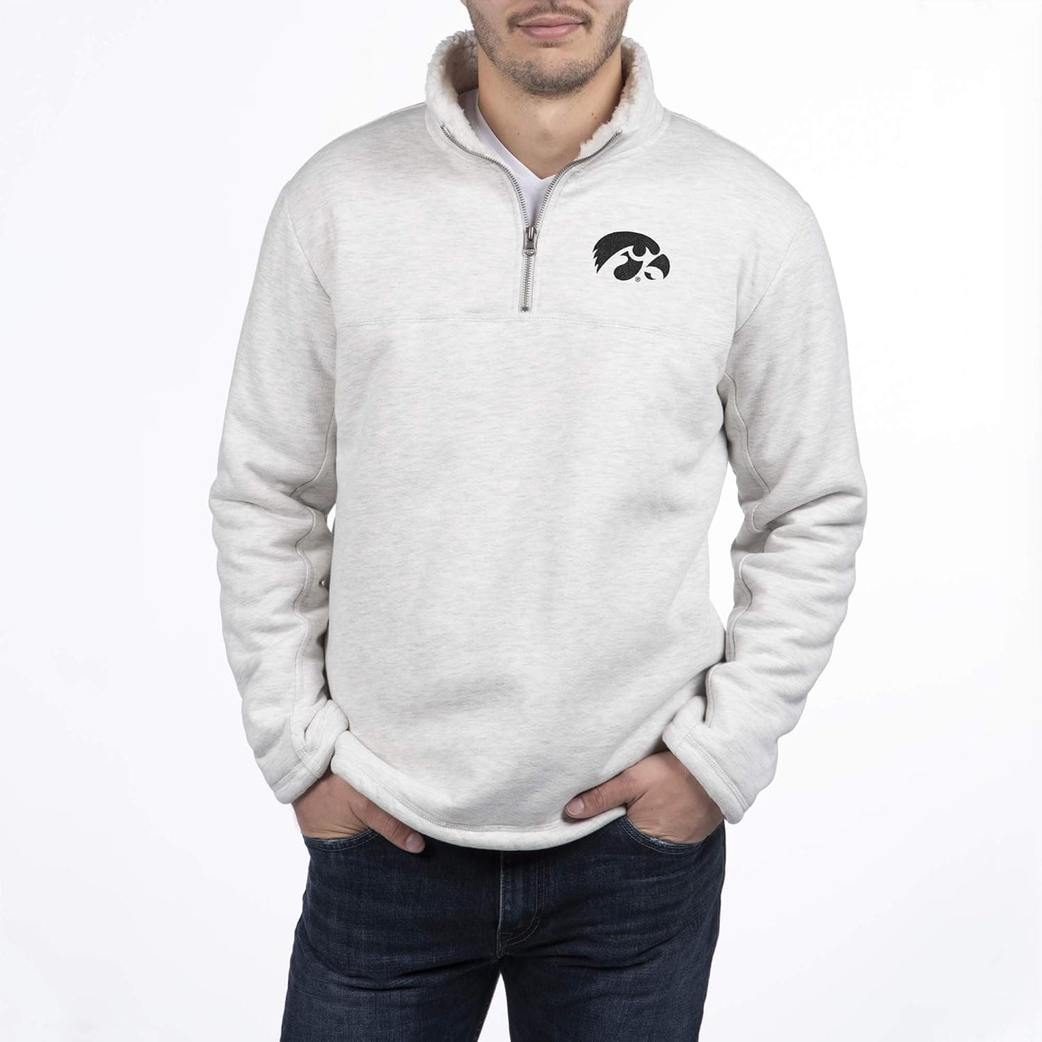 Top of the World Mens Pikes Sherpa Lined 1/2 Zip Pullover