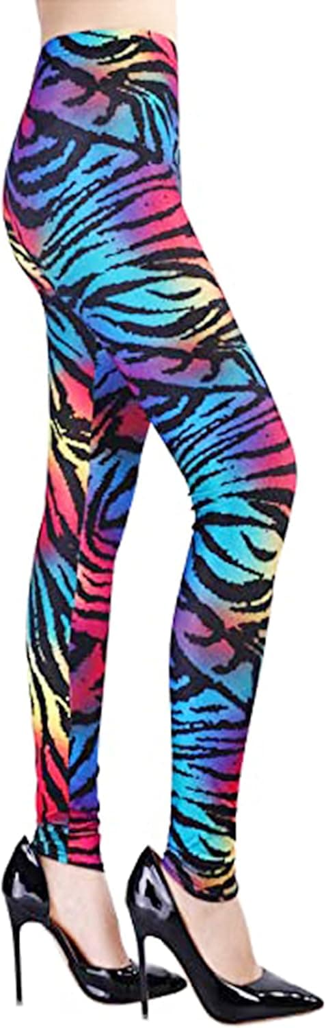 Smile Fish 80s Printed Leggings Soft Stretchy Tights Leggings for Women