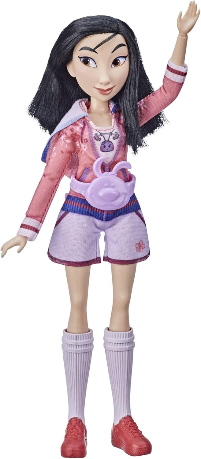 Disney Princess Comfy Squad Mulan Fashion Doll, Toy Inspired by Disney’s Ralph Breaks The Internet, Casual Outfit Doll, Girls 5 and Up, White