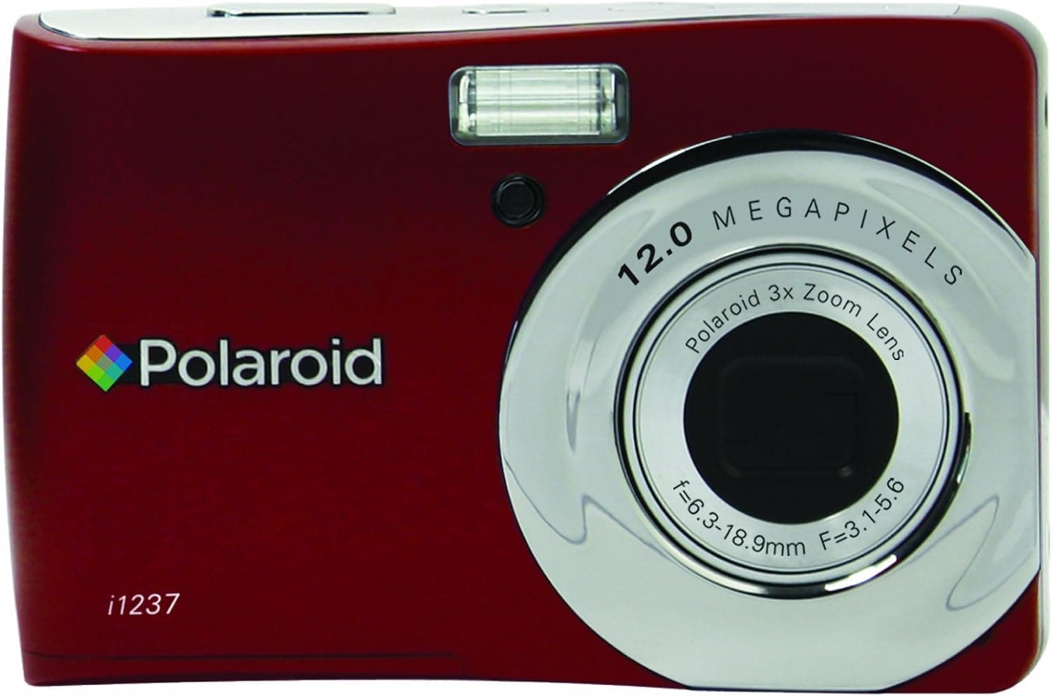 Polaroid CIM-1237R 12 MP Digital Camera with 3x Optical Zoom, Red