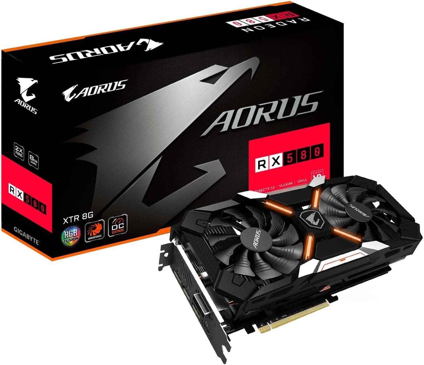 Gigabyte AORUS Radeon RX 580 XTR 8GB Graphic Cards GV-RX580XTRAORUS-8GD