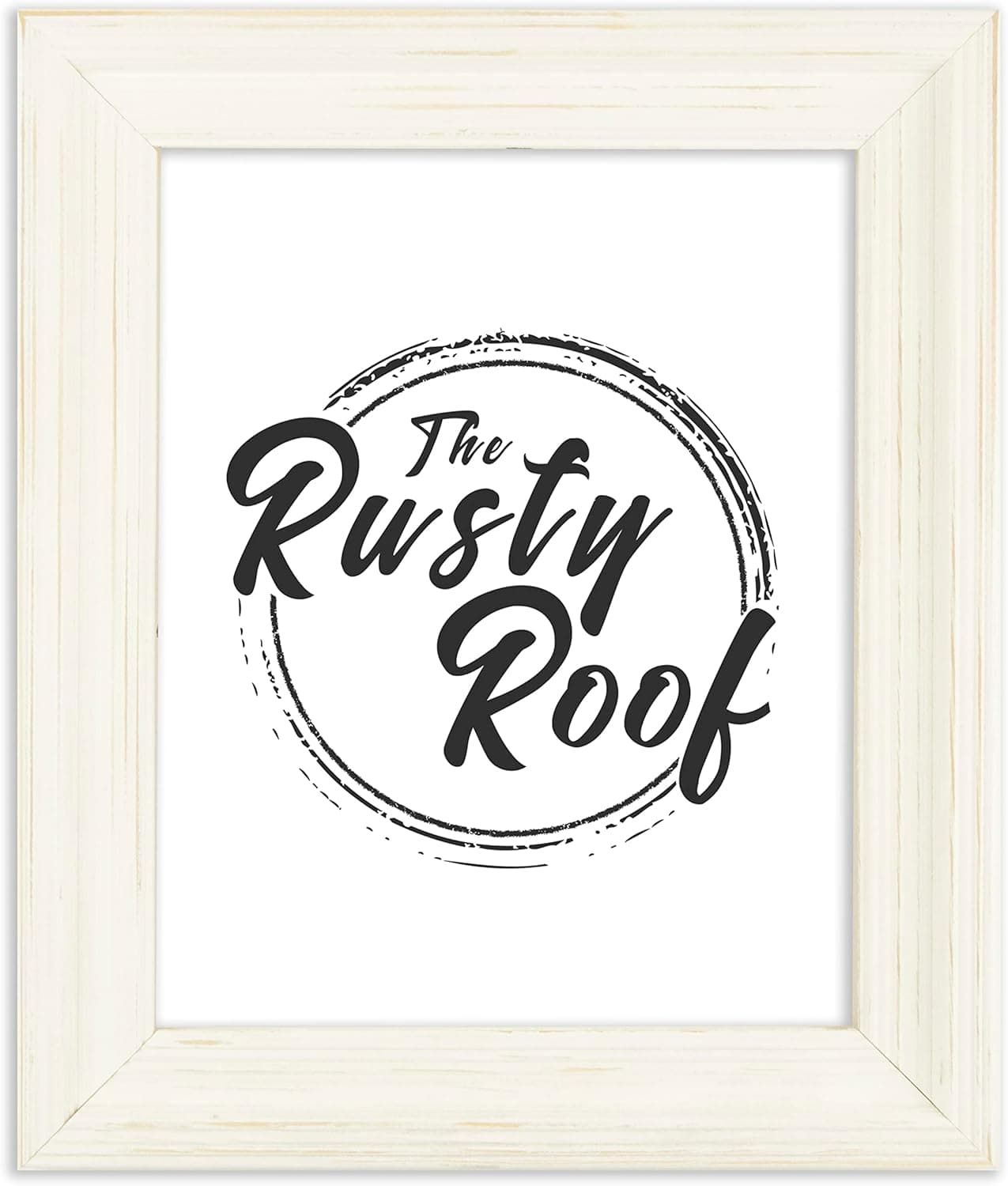 The Rusty Roof-Distressed Cimarron White-Solid Wood Picture Frame-14x14