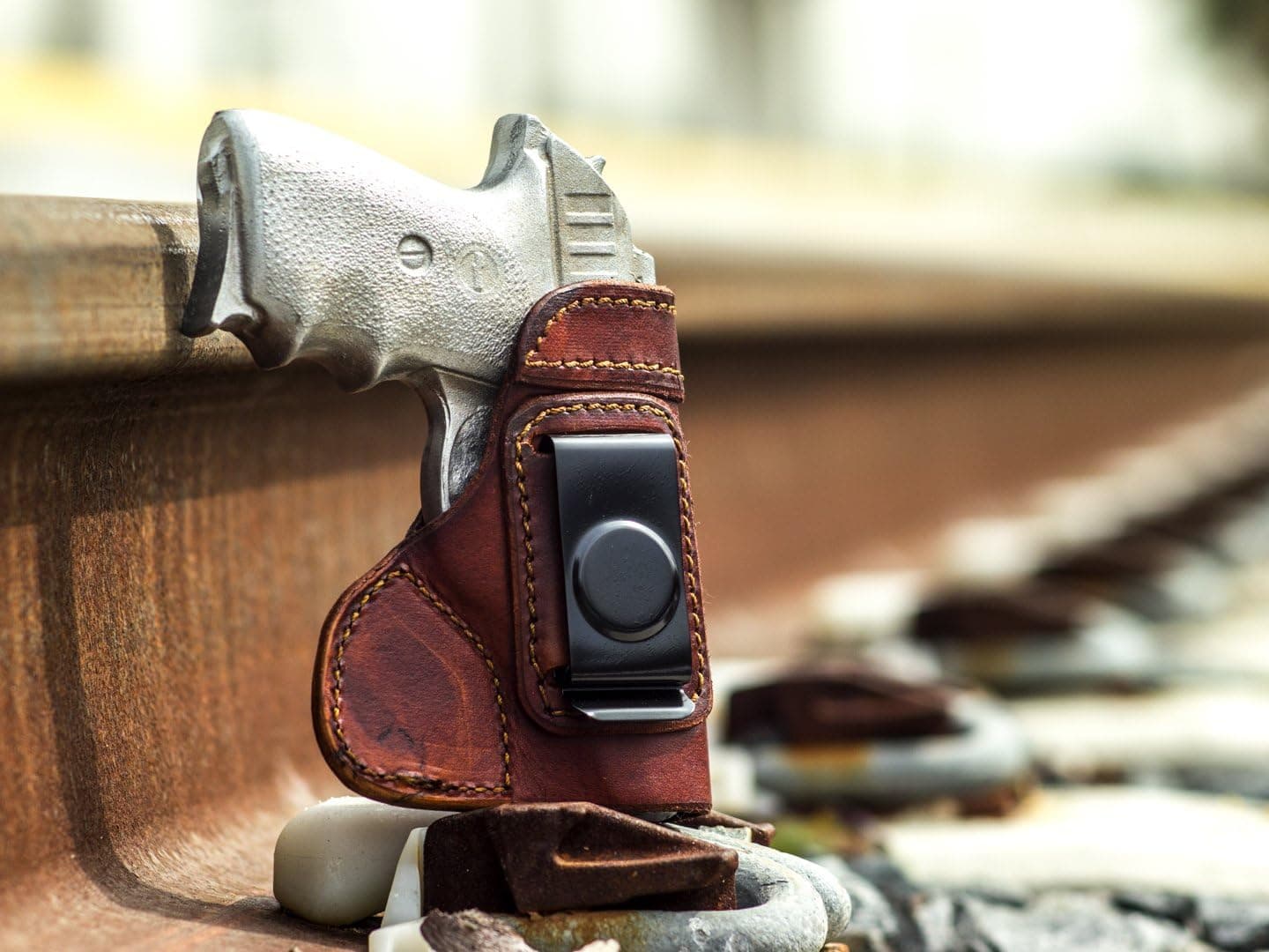 OutBags LOB3S-P232 (Brown-Right) Genuine Leather IWB Conceal Carry Gun Holster for Sig Sauer P232 380 / 22LR. Handcrafted in USA.