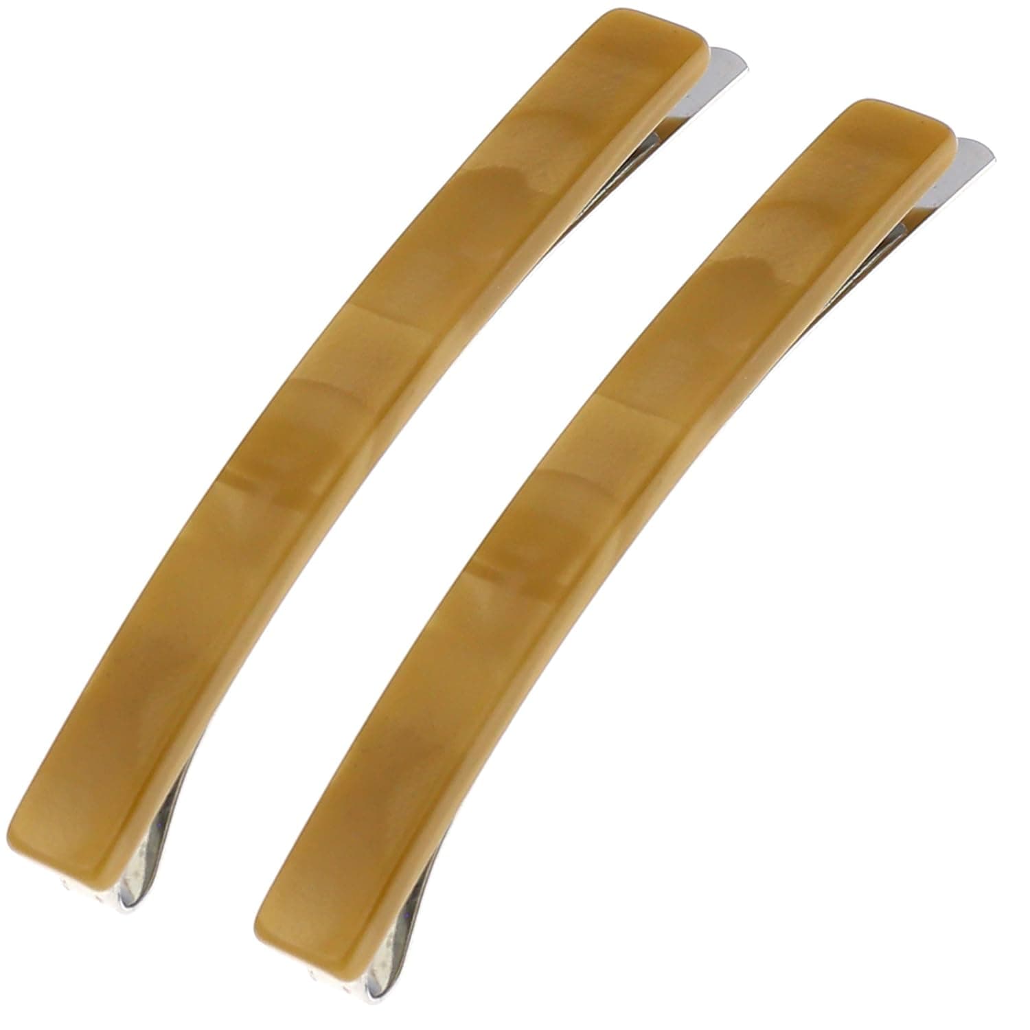 Camila Paris CP3005 French Hair Slides Clips for Women, Set of 2 Girls Side Slide-in Barrette Clip, Bobby Pins Hair Accessories for Women. Strong Hold No Slip Fashion Durable Styling, Made in France