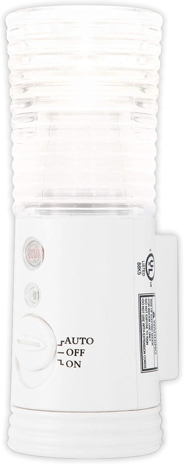GE 3-in-1 LED Power Failure Night Light, Plug-In, Rechargeable, Light Sensing, Auto On/Off, Foldable Plug, Soft White, Emergency Flashlight, Hurricane, Storm, Tornado, Glossy White Finish, 11096