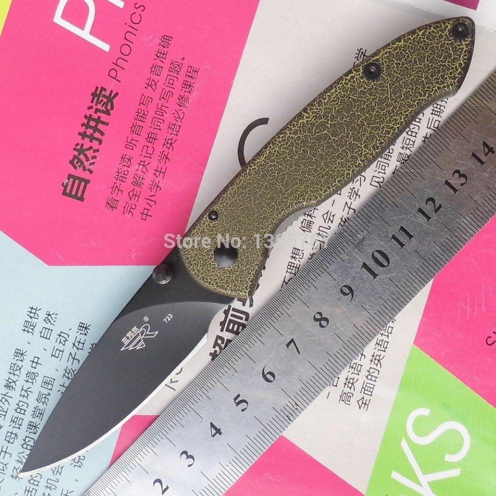 Classic Sanrenmu SRM F3-723 Pocket EDC Survival Tool Folding Knife Black Tini Coating Blade Stainless Steel Handle