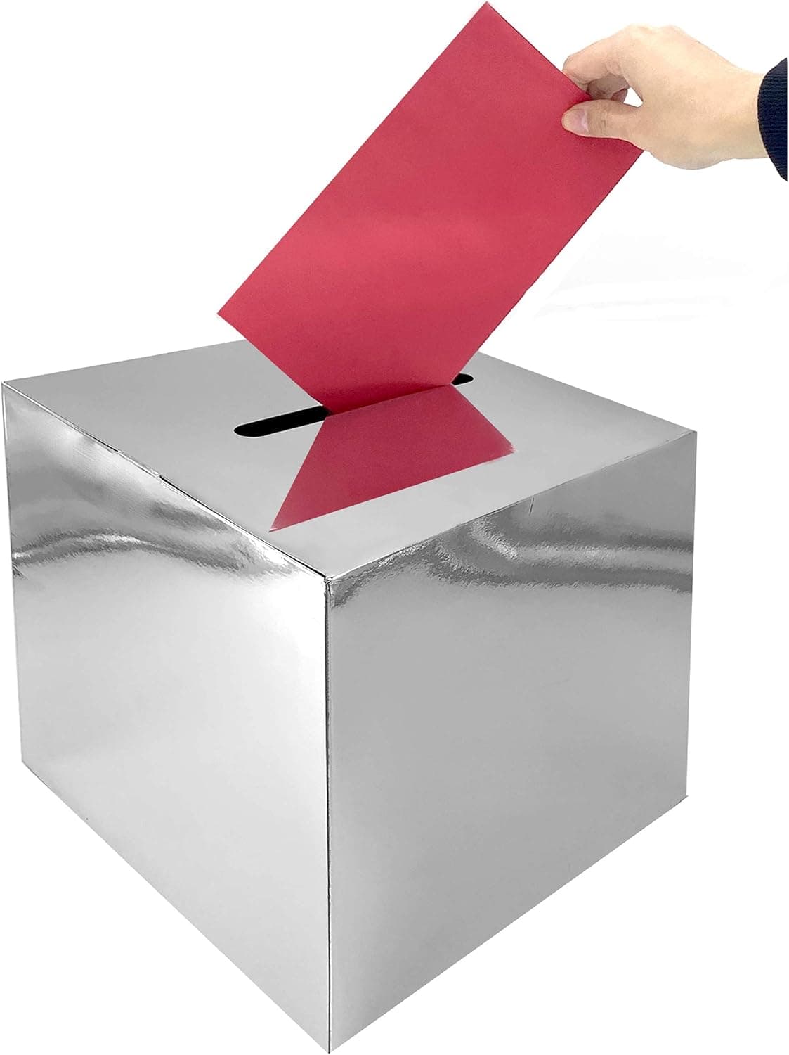 Adorox Money Box Memory Cards Reception Centerpiece Box (Sliver, 1PC)