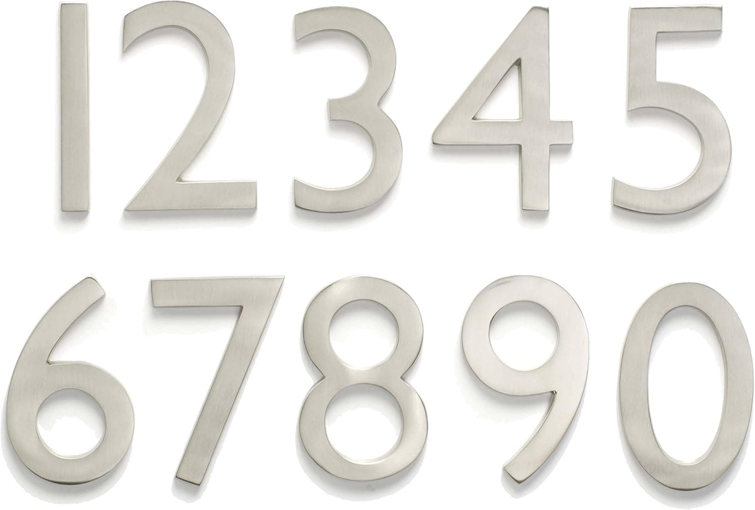 Architectural Mailboxes 3582SN-8 Satin Nickel 4 in. Brass Floating House Number, 8