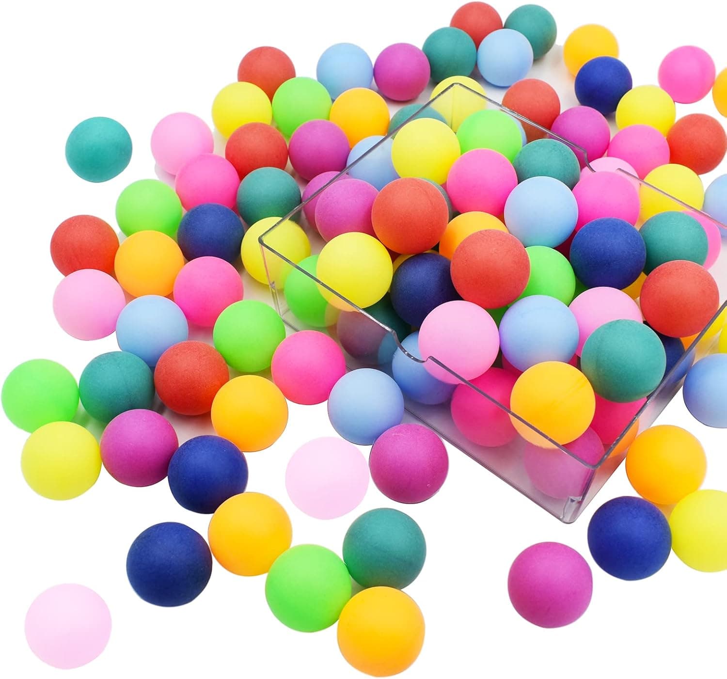 Yuanhe Colored Ping Pong Balls Bulk, 40mm Table Tennis Balls for DIY Games, Arts and Crafts, Decoration, Cat Toys