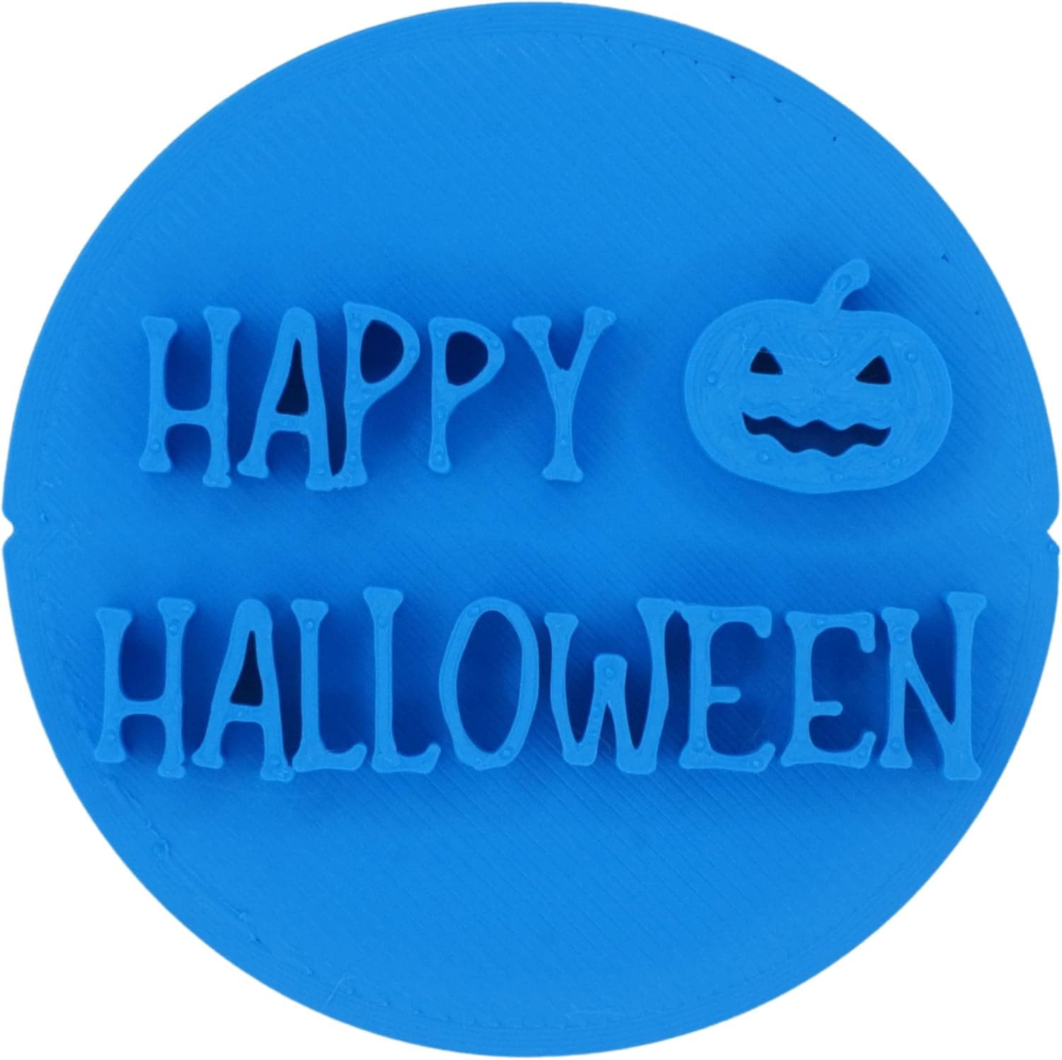Happy Halloween Pumpkin Cookie Stamp Fondant Embosser 6cm (2.36 inches) Made in the UK for Baking, Cooking, Fondant, Icing, Cupcake, Cookie, Cake, Biscuits, Decoration