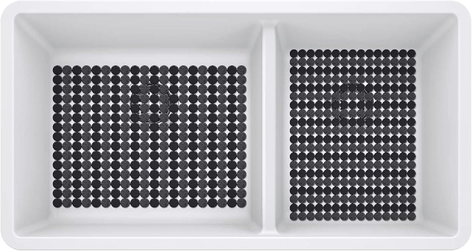 2 Pack Sink Protectors for Kitchen Sink_Sink Mats for Bottom of Kitchen Sink│Sink Mats for Stainless Steel/Ceramic/Porcelain Sink 12"x15.8" (Black)