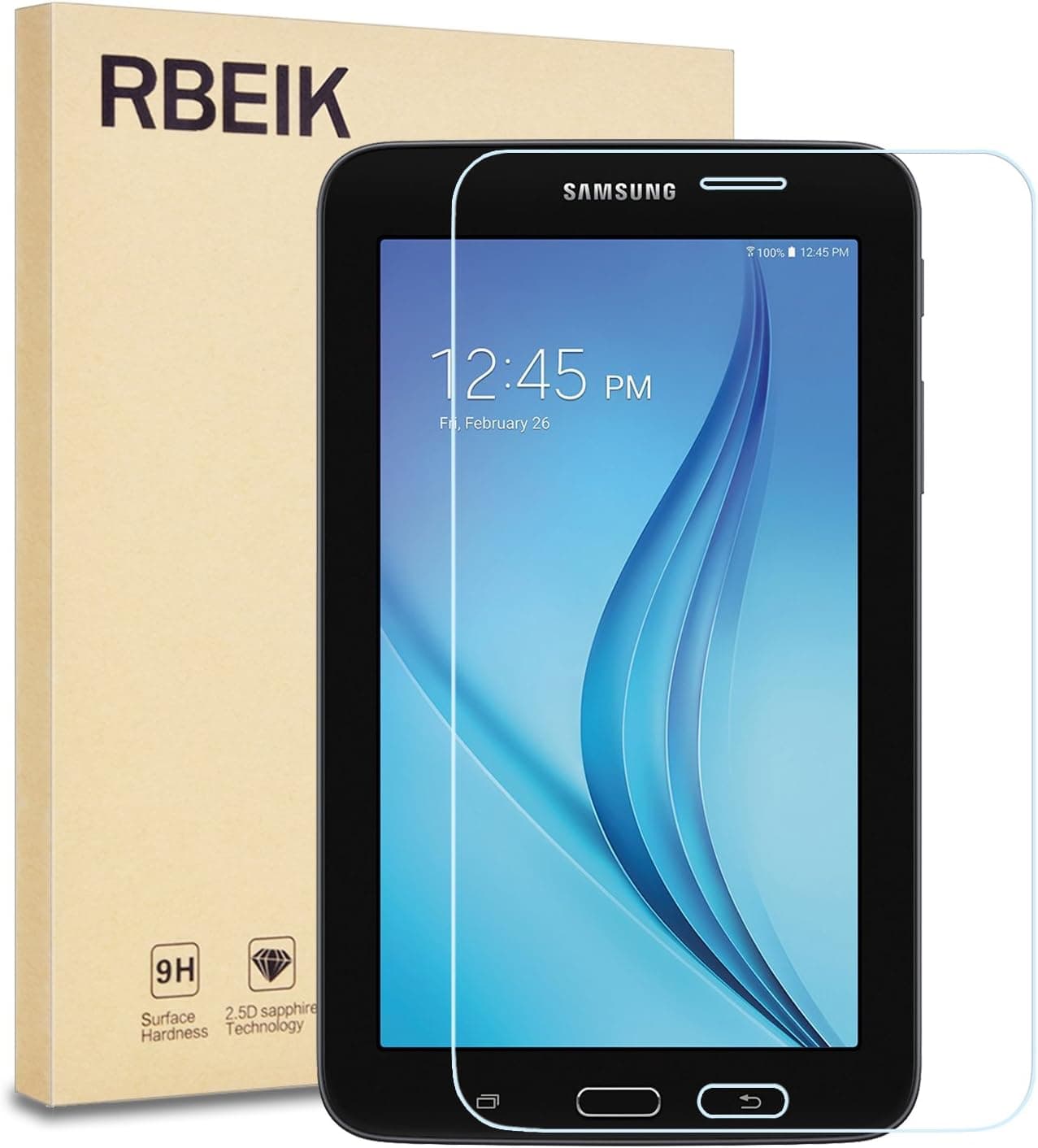 RBEIK Premium Tempered Glass Screen Protector for Samsung Galaxy Tab E Lite 7.0 / Tab 3 Lite 7.0 / Kids Tab E Lite 7.0" / Tab 4 Lite T116