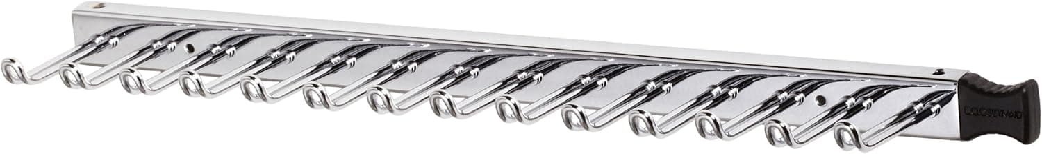 ClosetMaid 8053 14-Hook Tie & Belt Rack, Chrome