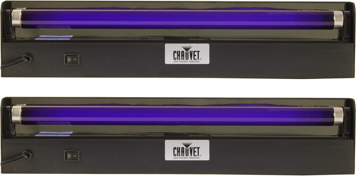 (2) NEW CHAUVET NVF18 18" UV Black Light 15 Watts Halloween Blacklights | NV-F18