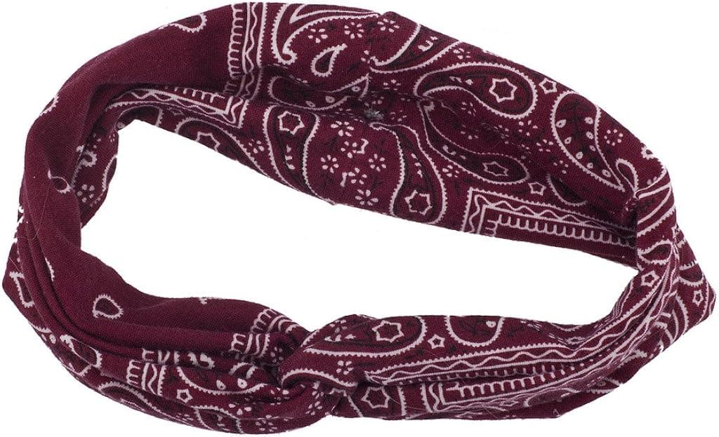 Lux Accessories Soft Bandana Print Knot Front Headband