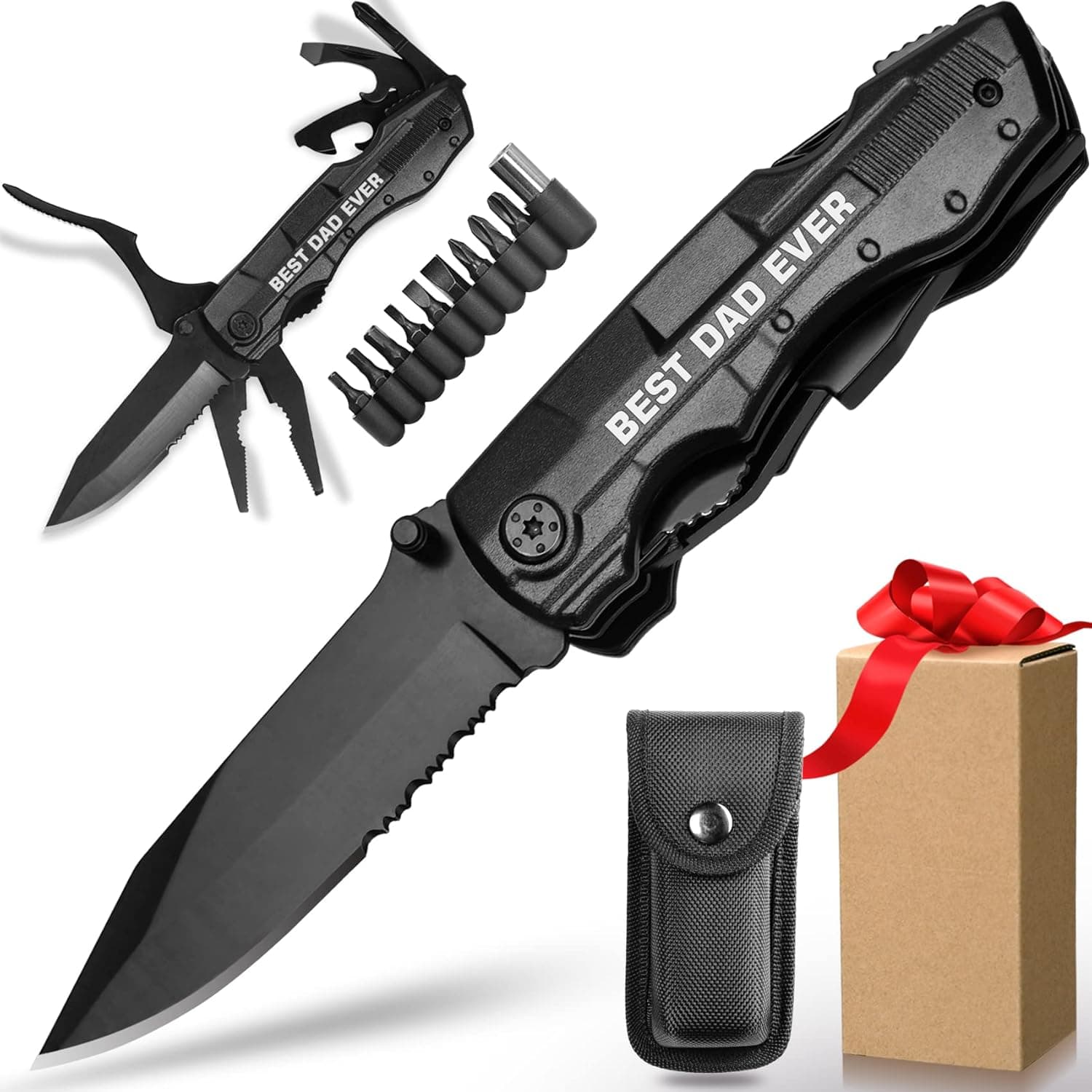 ZAVIT Gifts for Dad from Daughter Son Kids, Fathers Day, BEST DAD EVER Multitool Knife, Dad Gifts, Dad Birthday Gift, Gifts Idea for Dad, Dad Gifts for Christmas