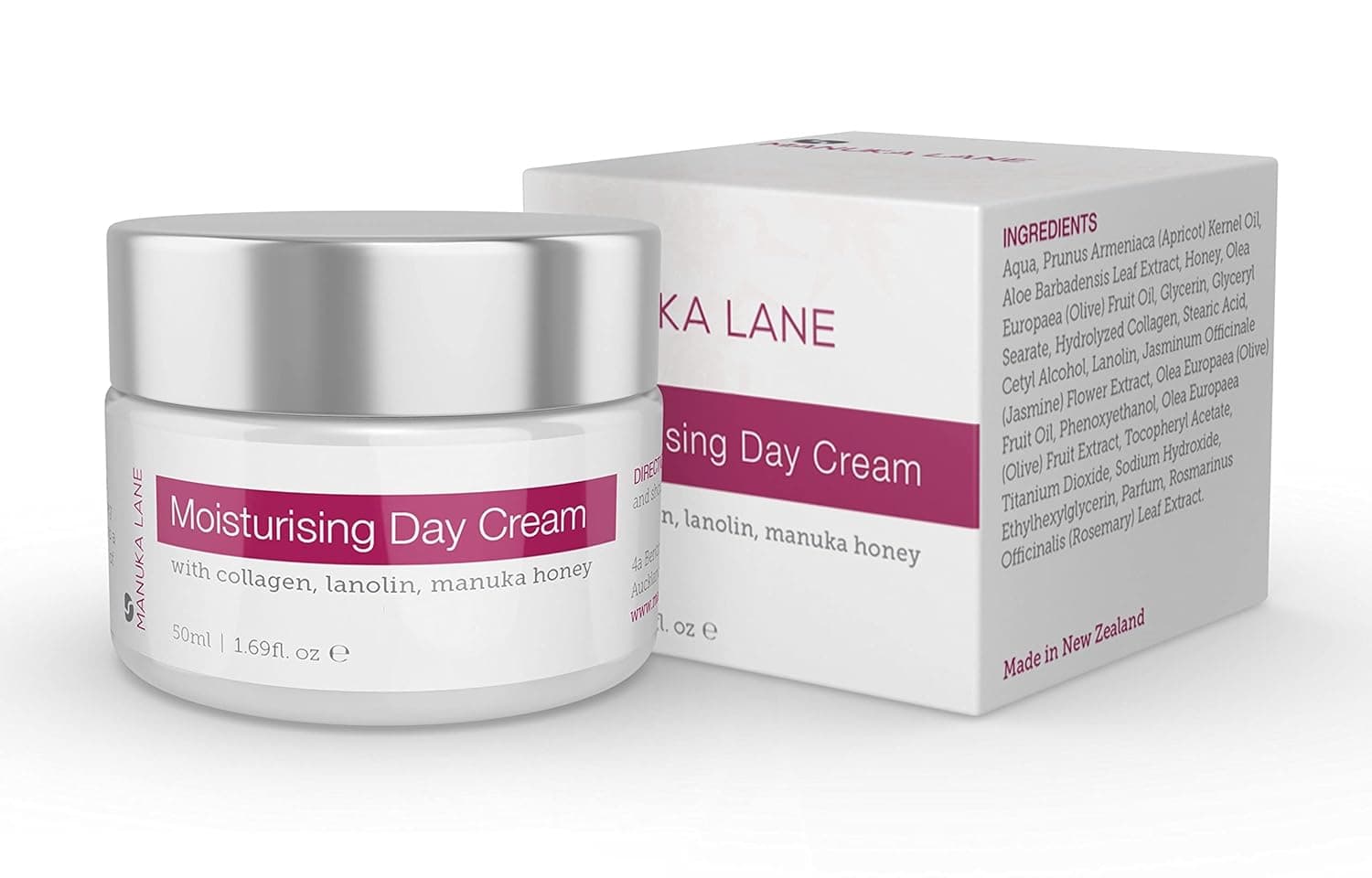 Manuka Lane Luxury Moisturizing Day Cream The Ultimate Skin Moisturizer with real New Zealand Manuka Honey, Hydrolyzed Collagen, and skin-enriching Lanolin