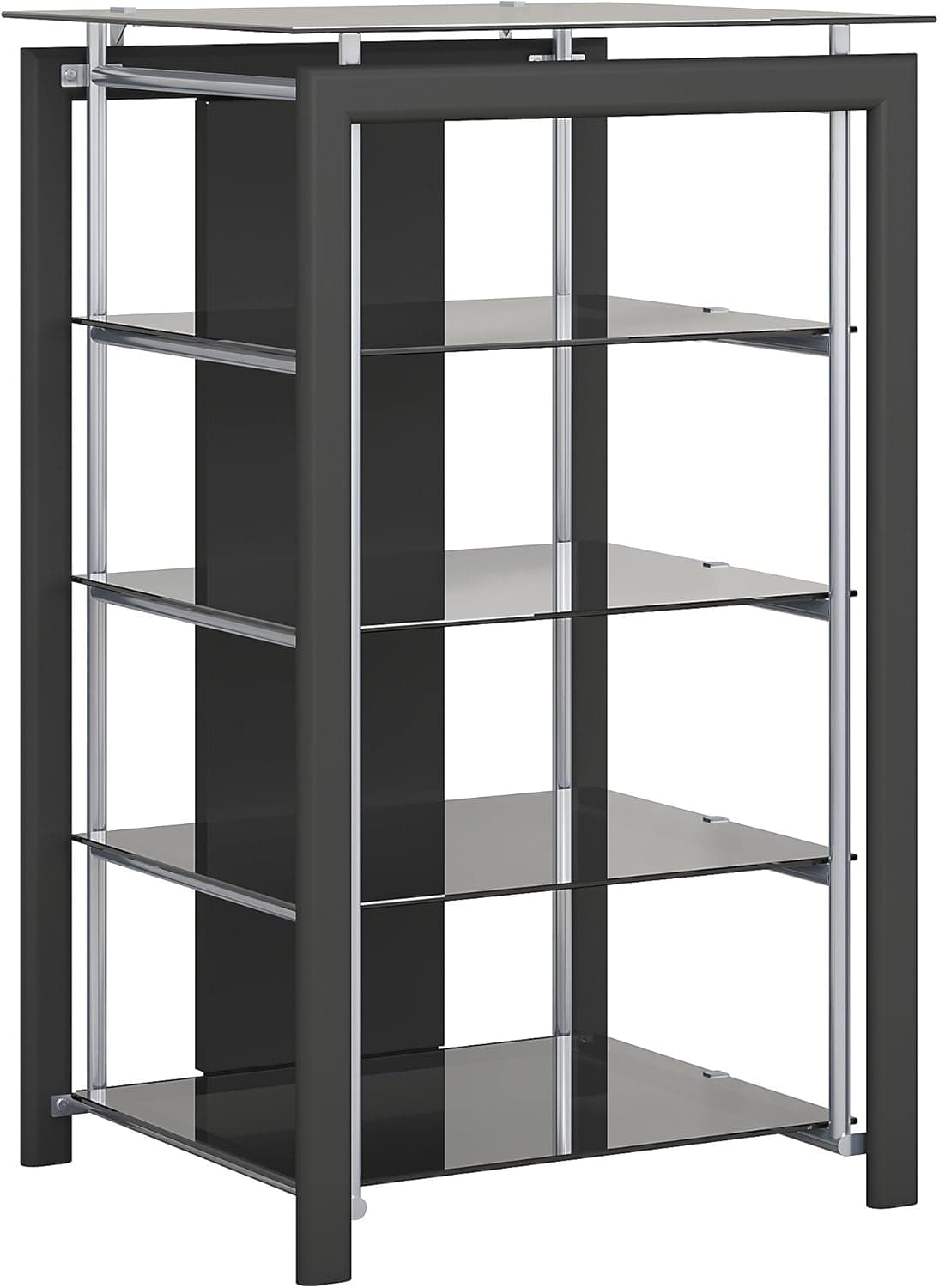 Bush Furniture Midnight Mist Media Stand in Black