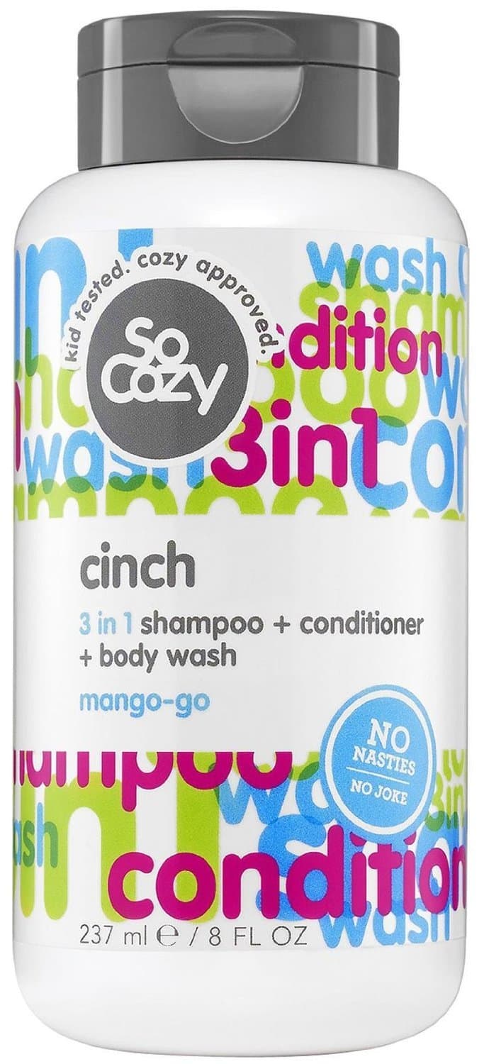 SoCozy Kids Cinch 3 in 1 Shampoo + Conditioner + Wash, Mutli, 8 oz