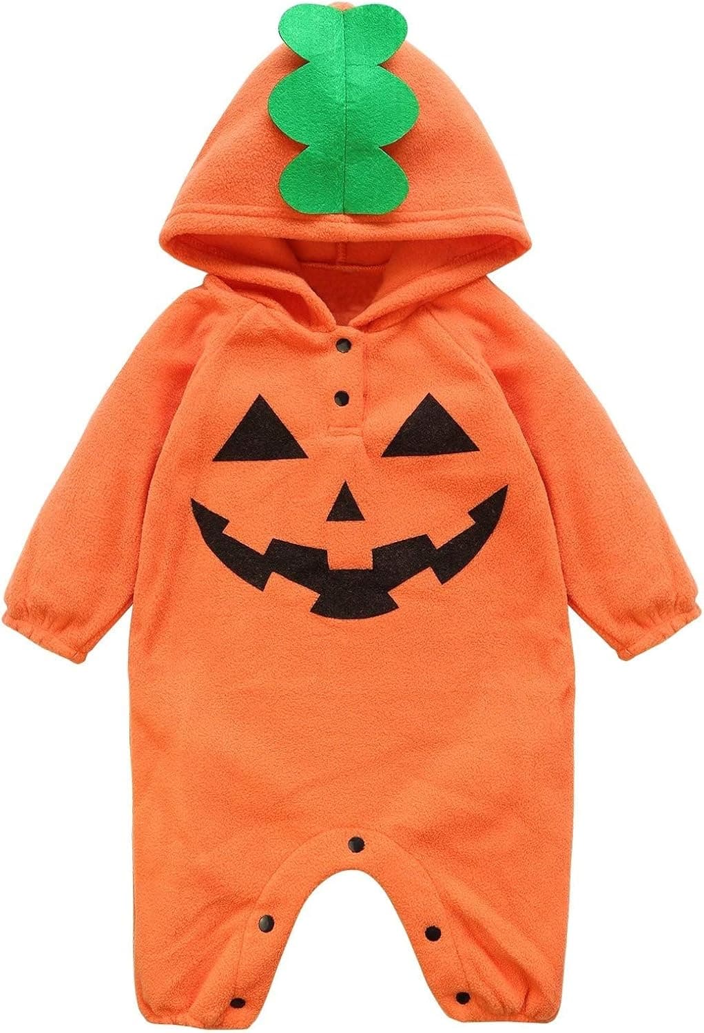 FANCYINN Infant Jackolantern Baby Pumpkin Hooded Outfit Halloween Costume Toddler Onesie