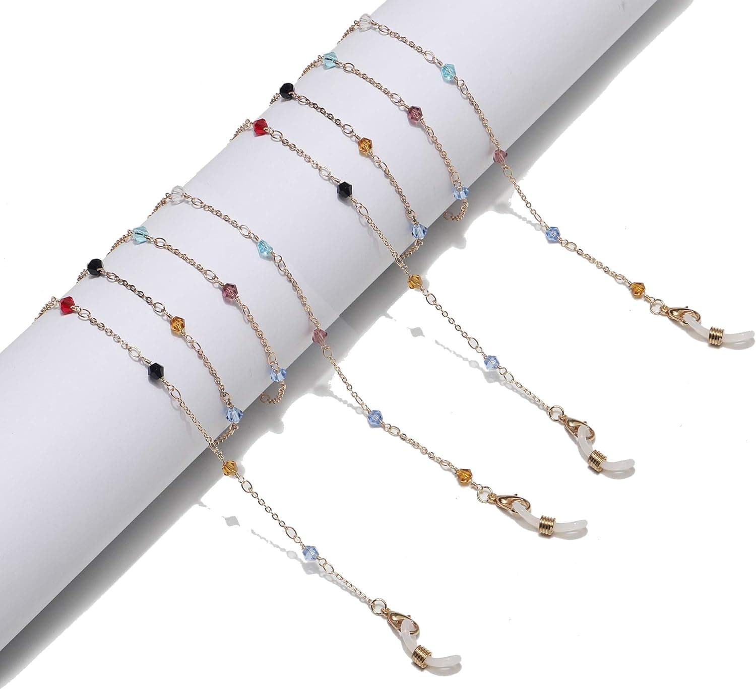 Fashion Eyeglass Chains Eyewear Retainer 2 Pieces Colorful Glasses Strap Holder Face Mask Lanyard for Women