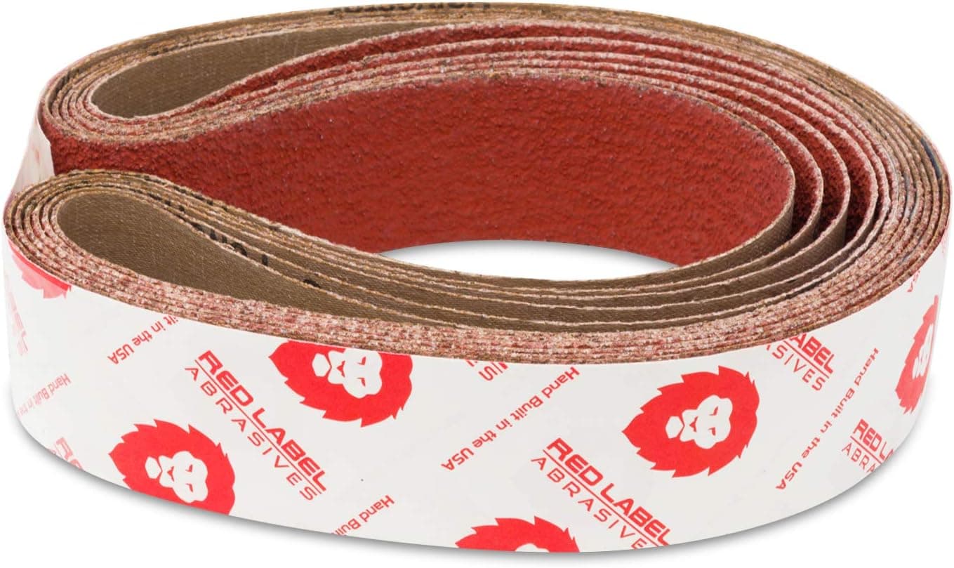 Red Label Abrasives 2 X 48 Inch 80 Grit Metal Grinding EdgeCore Ceramic Sanding Belts, Extra Long Life, 6 Pack