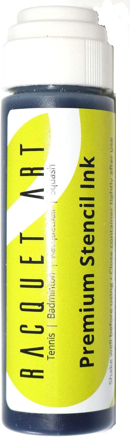 Racquet Art Premium Racquet Stencil Ink: Black, Red, White, Blue, Yellow, Silver, Green, Orange, Pink, Purple