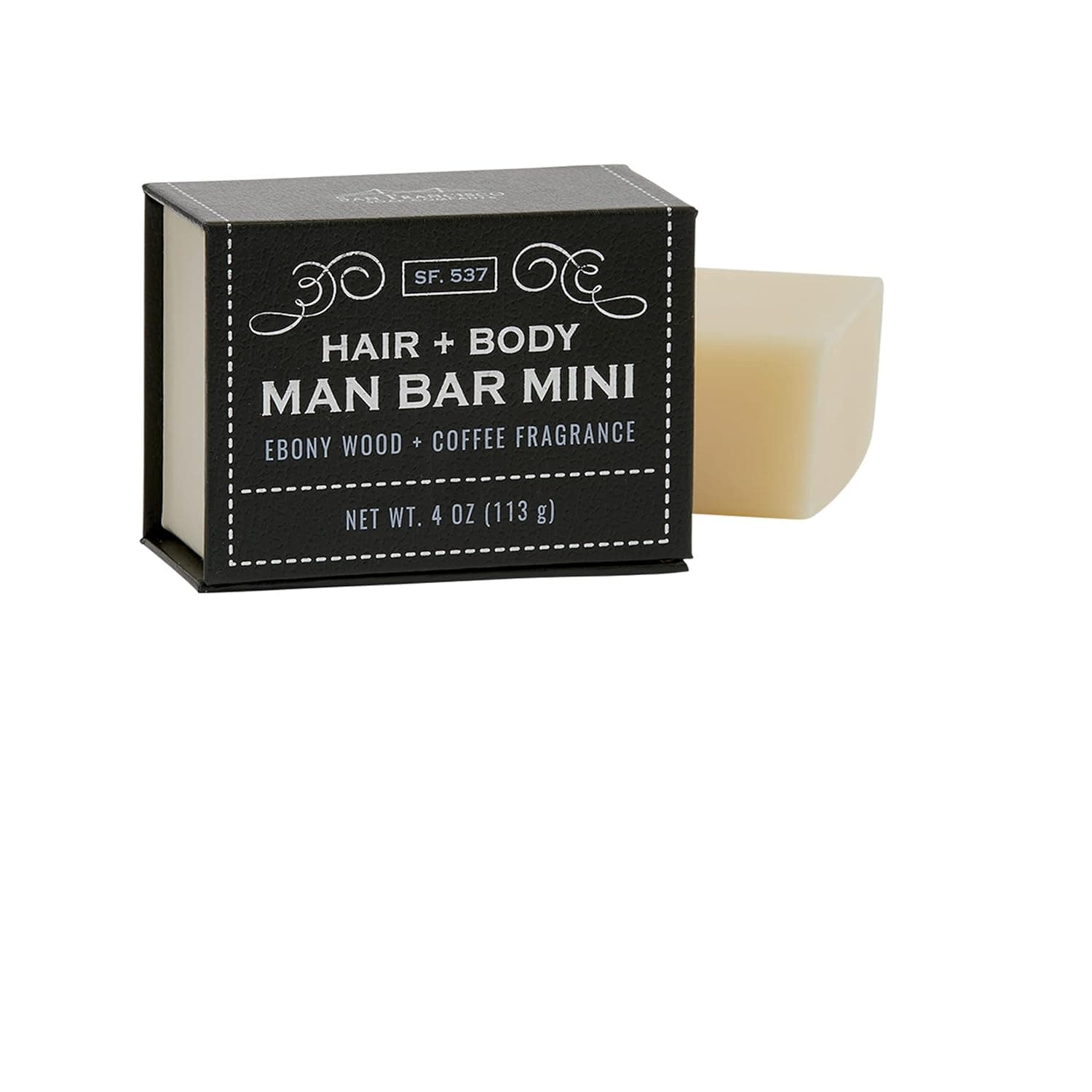 San Francisco Soap Hair and Body Mini-Bar 4oz (Ebony Wood and Coffee)