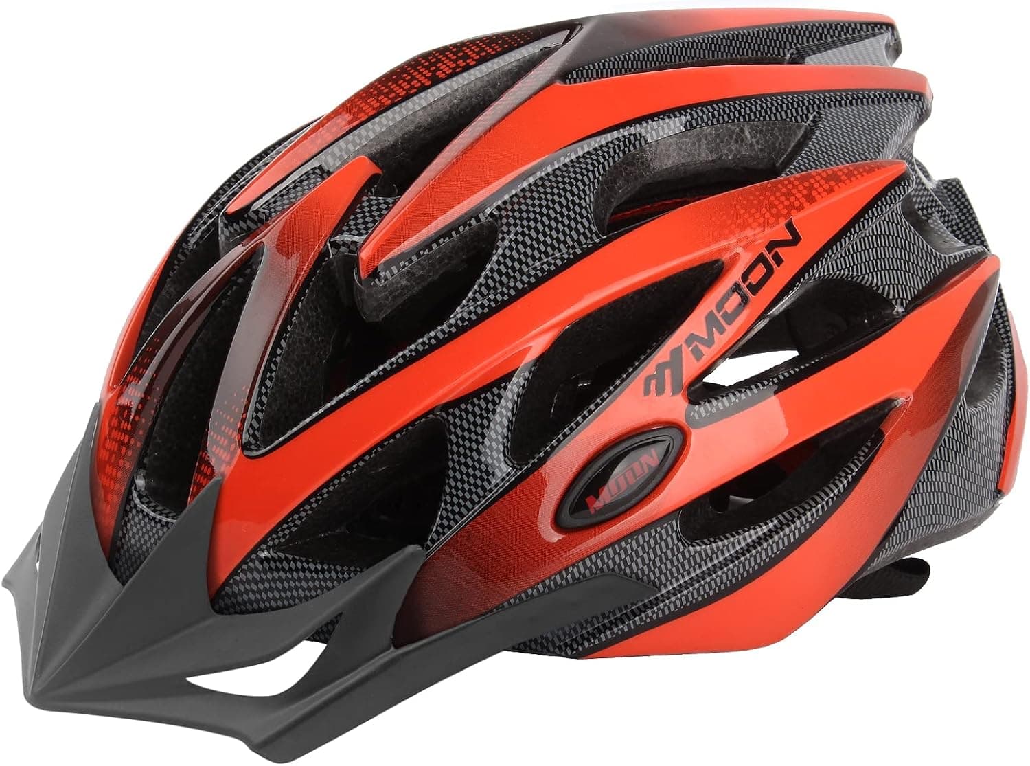 MOON Adult Bike Helmet Cycling Helmet Ultralight Integrally-Molded Bicycle Helmet MTB Bike Update Model Helmet for Men and Women, Road Mountain Riding Equipment, 25 Vents Removable Visor, MV29