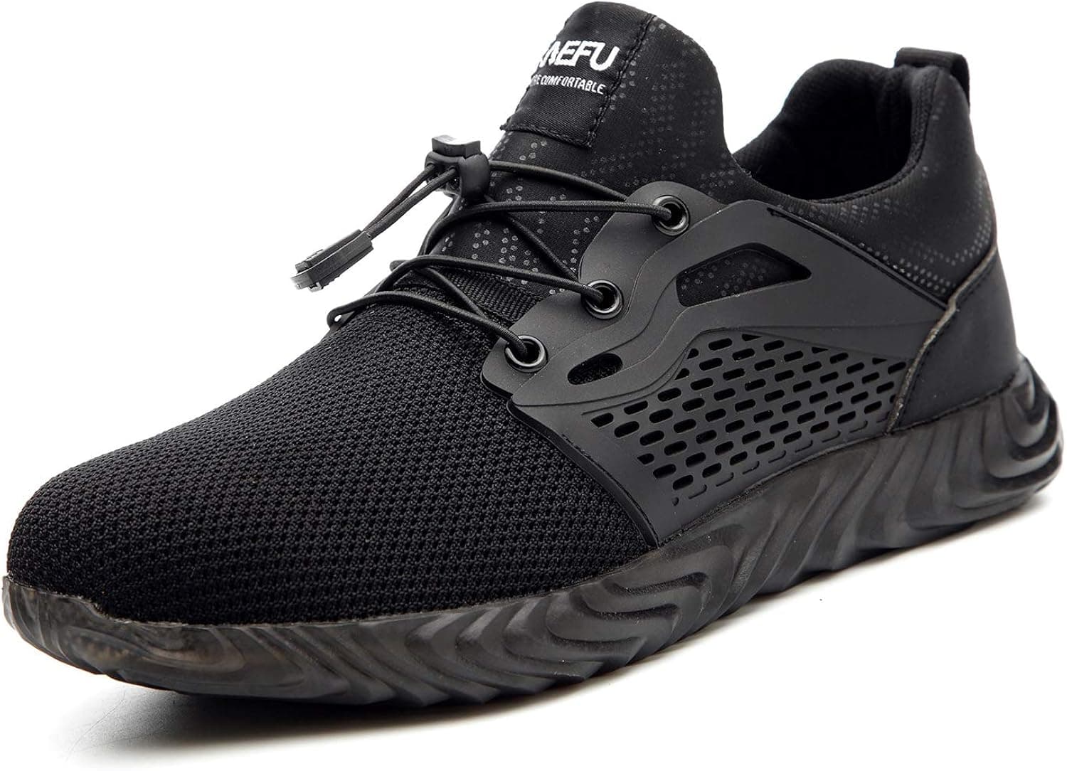Steel Toe Shoes for Men Women, Soft Comfortable Lightweight Industrial Construction Athletic Work Safety Shoes, 835 Black 47