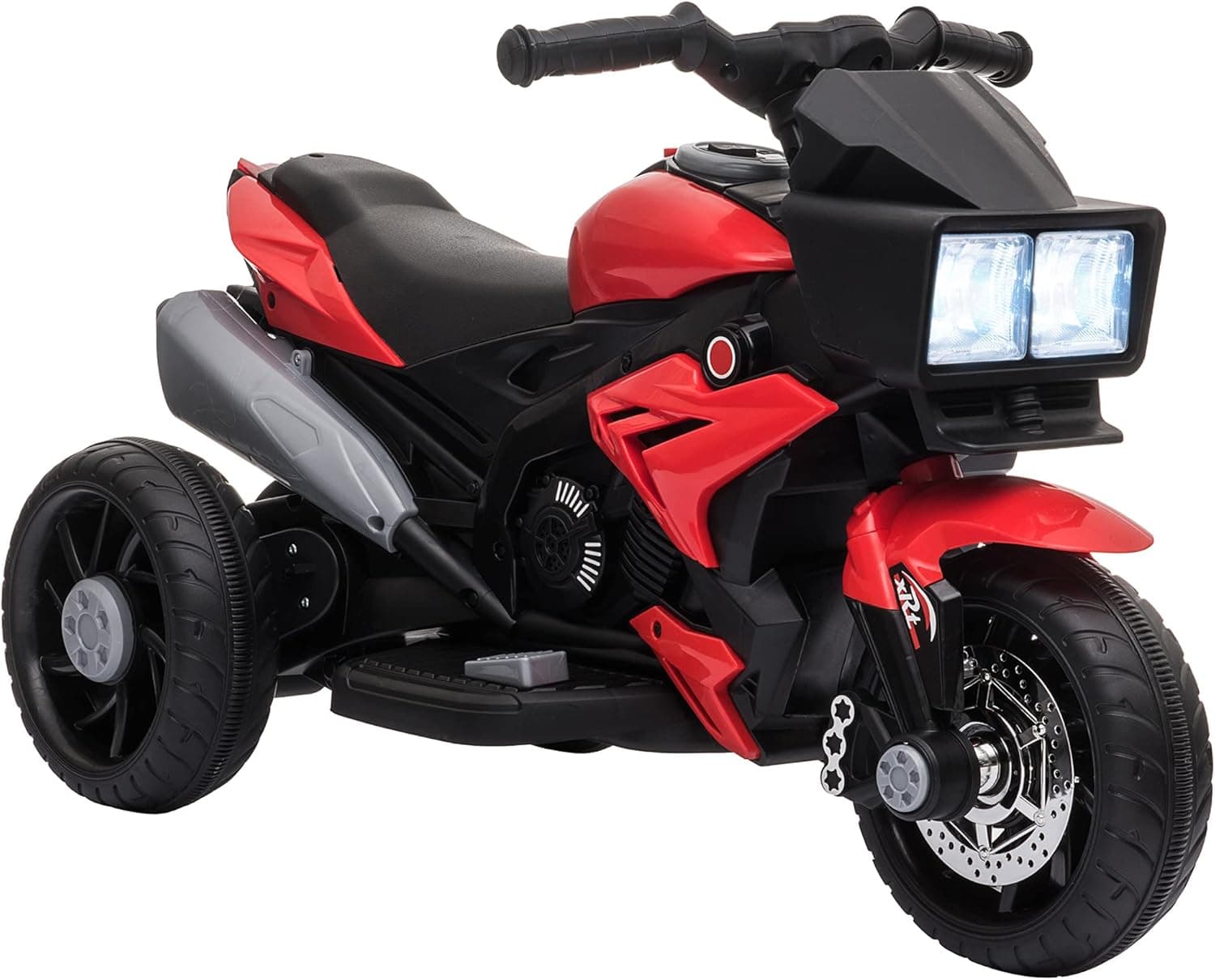Aosom 6V Kids Motorcycle Ride-on Toy for Toddlers and Up to 8 Years Old, High-Traction Battery-Operated Ride-on Vehicle, Mini Motorbike for Kids, Red