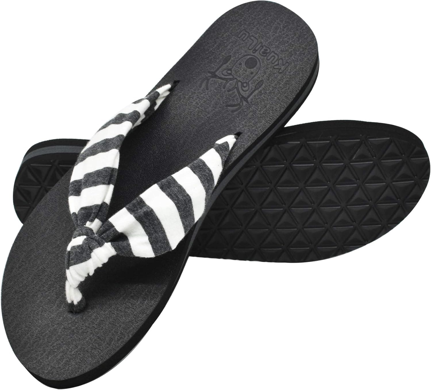 KuaiLu Women's Yoga Foam Flip Flops with Arch Support Thong Sandals Non-Slip