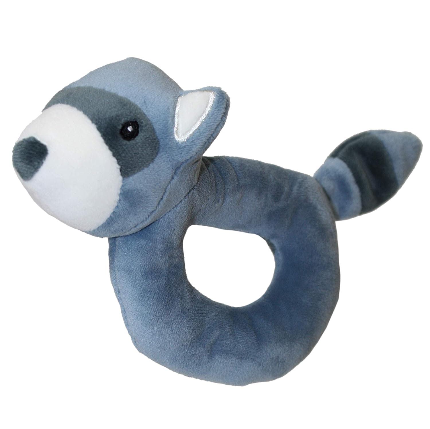 Mary Meyer Leika Baby Rattle, 6-Inches, Little Raccoon