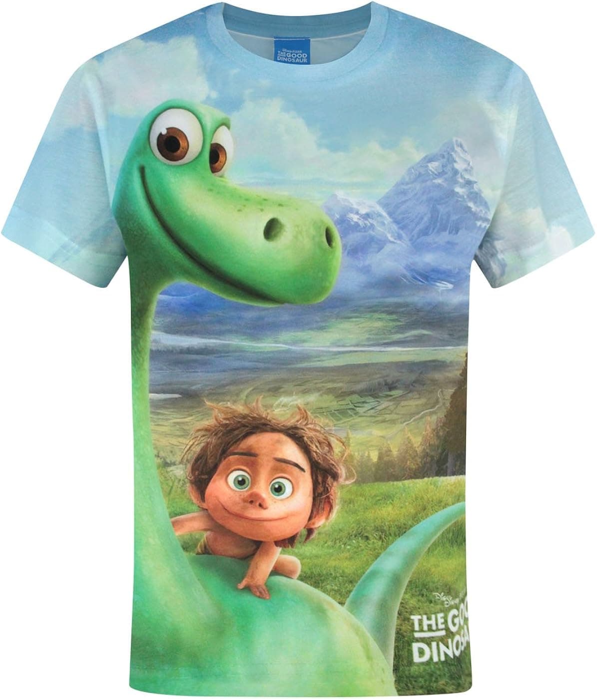 Official The Good Dinosaur Arlo and Spot Mountains Sublimation Boy's T-Shirt