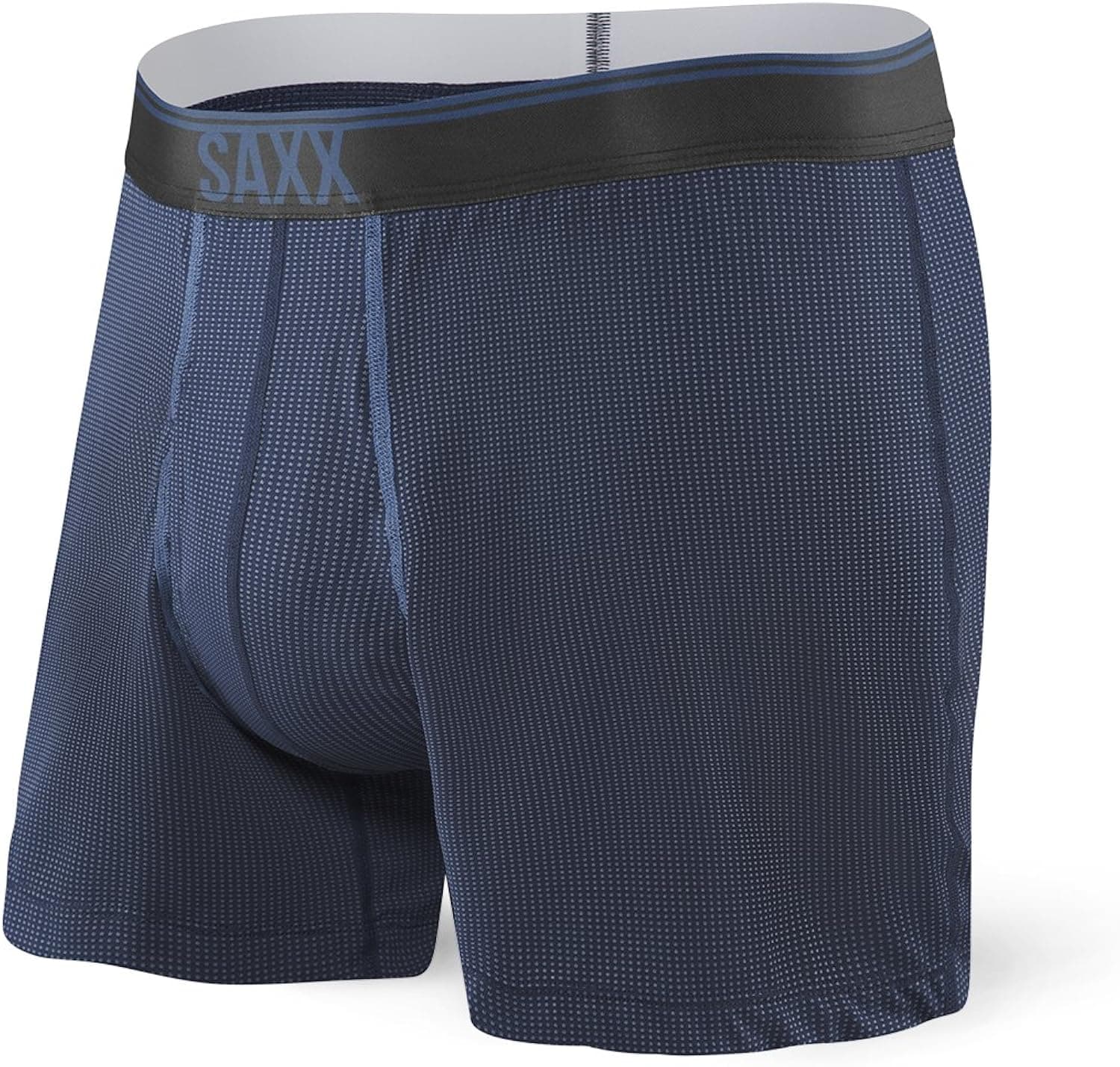 Saxx Underwear Men's Boxers – Quest Loose Cannon Boxers– Men’s Underwear with Built-in Ballpark Pouch Support – Underwear for Men,Midnight Blue,Medium