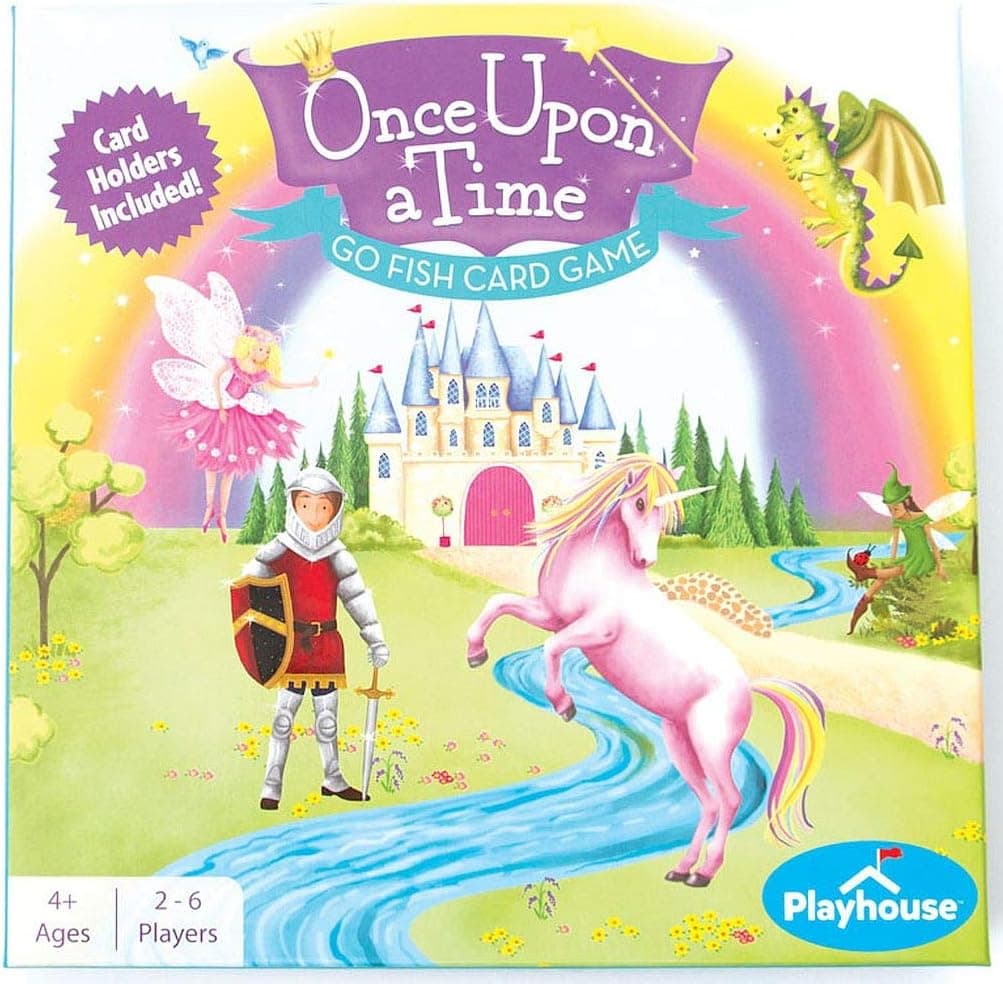 Playhouse Fairy Tale Magic Go Fish! Preschool Card Game with Rainbow Shaped Easy Card Holders