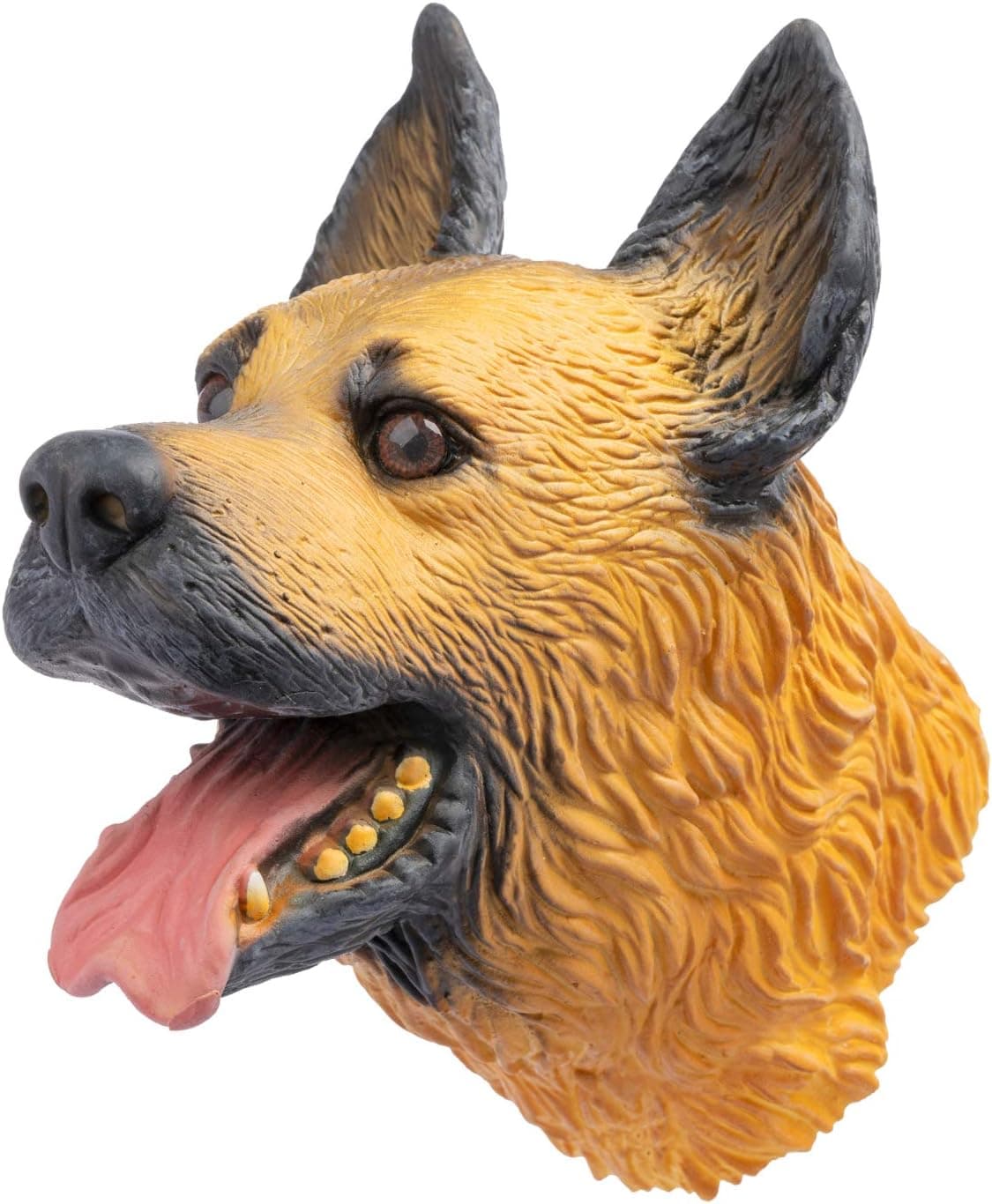 Yolococa Dog Hand Puppet Realistic Latex Soft Animal Toy Storytelling Role Play Party Supplies for Kids (German Shepherd)