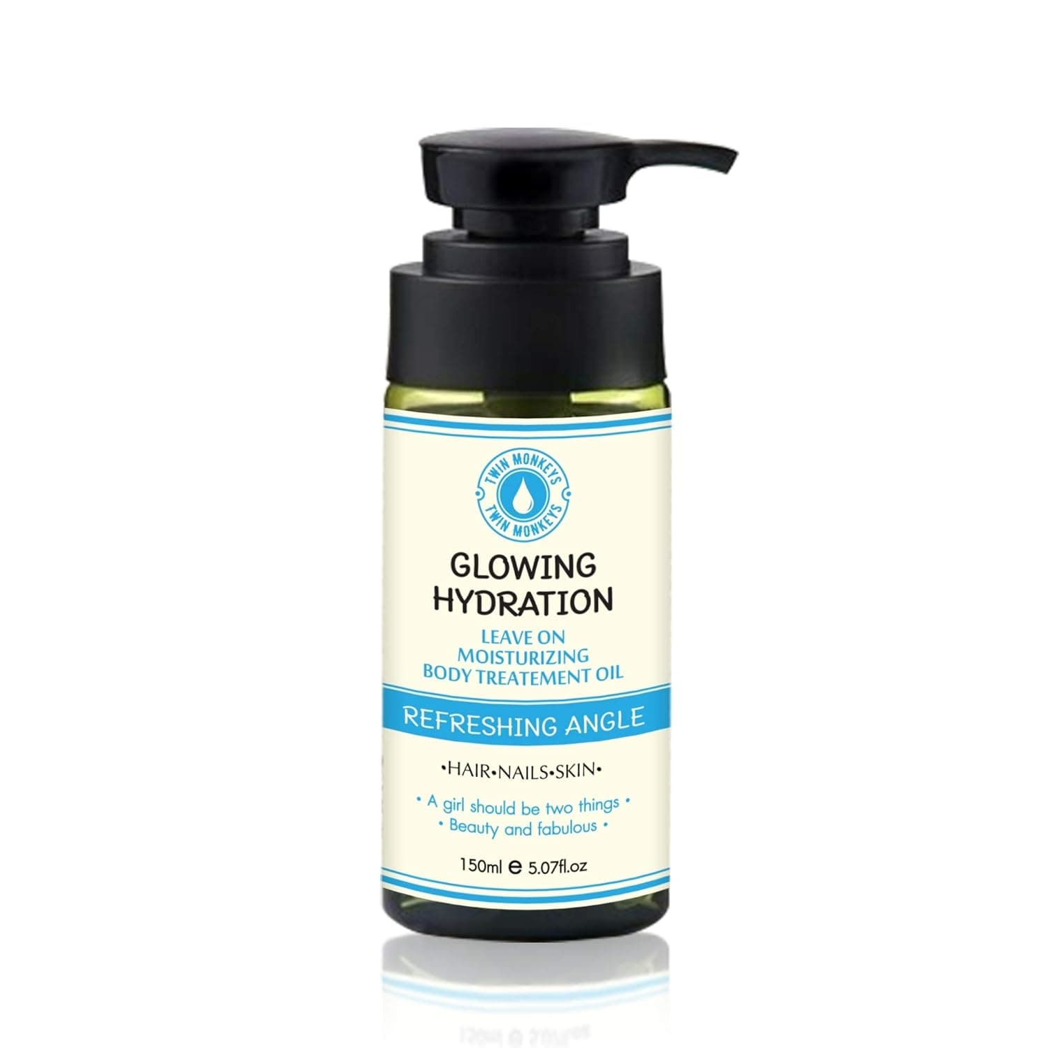 TWIN MONKEYS | A luxurious Glowing Hydration LEAVE ON Moisturizing Body Treatment Oil (150ml/ Angel Refreshing)