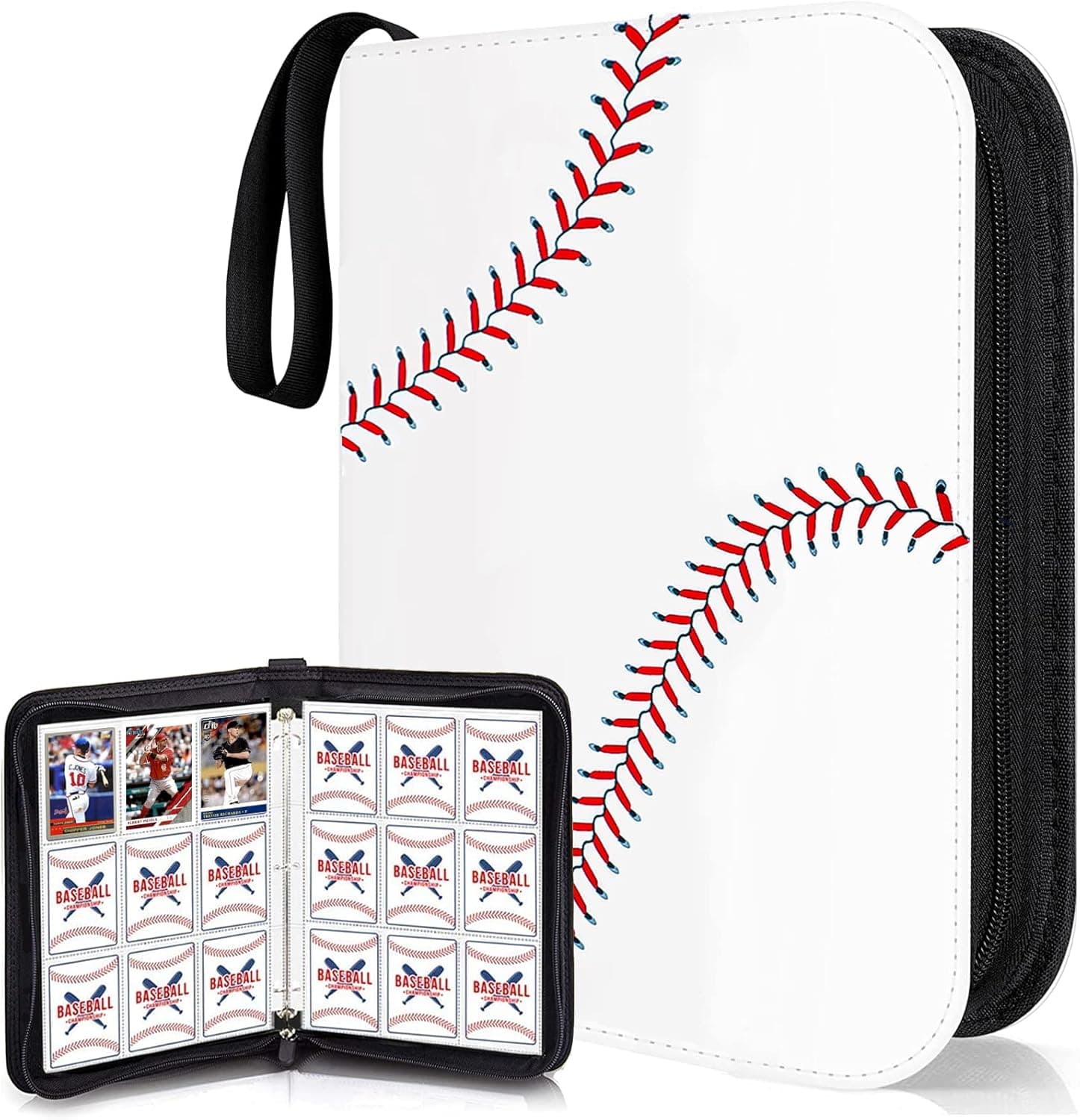 Baseball Card Binder Sleeves for Trading Cards - 9 Pocket Trading Card Binder Card Album Holder Protectors Card Collection Book Fit for Sports Card, Football Card, Baseball Card (Holds Up to 720)