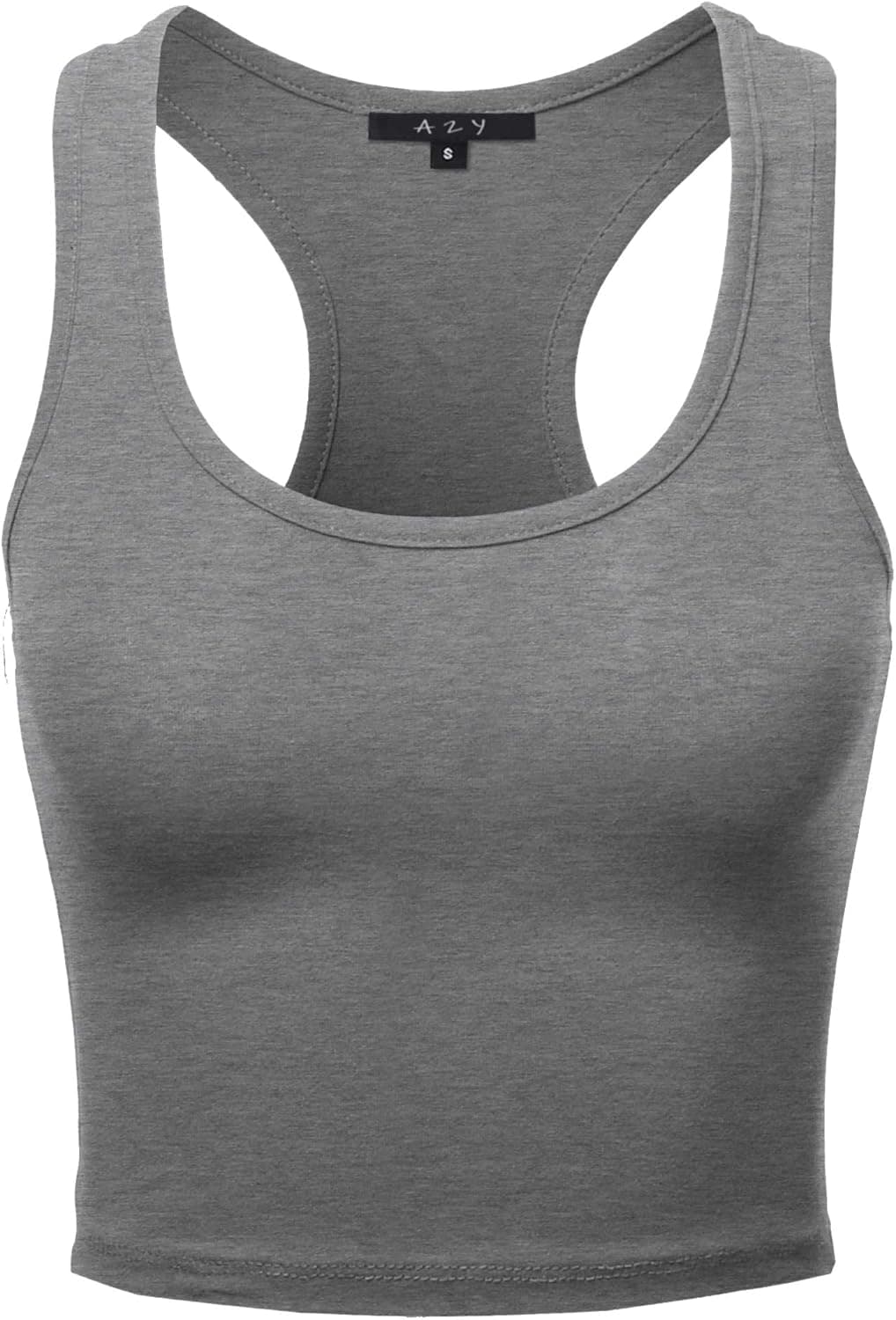 Women's Cotton Casual Scoop Neck Sleeveless Cropped Racerback Tank Tops