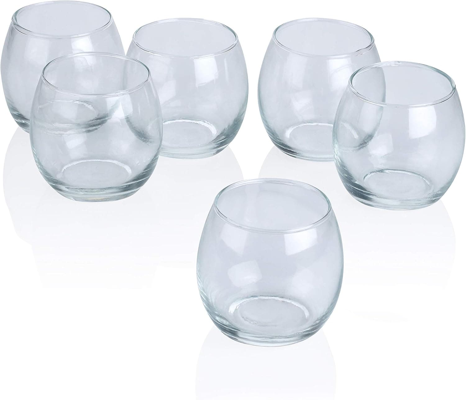 PARNOO Votive Candle Holders Bulk Set of 24 - Glass Votive Tealight Holders - Perfect for Wedding Centerpieces, Home Decor (Hurricane Clear)