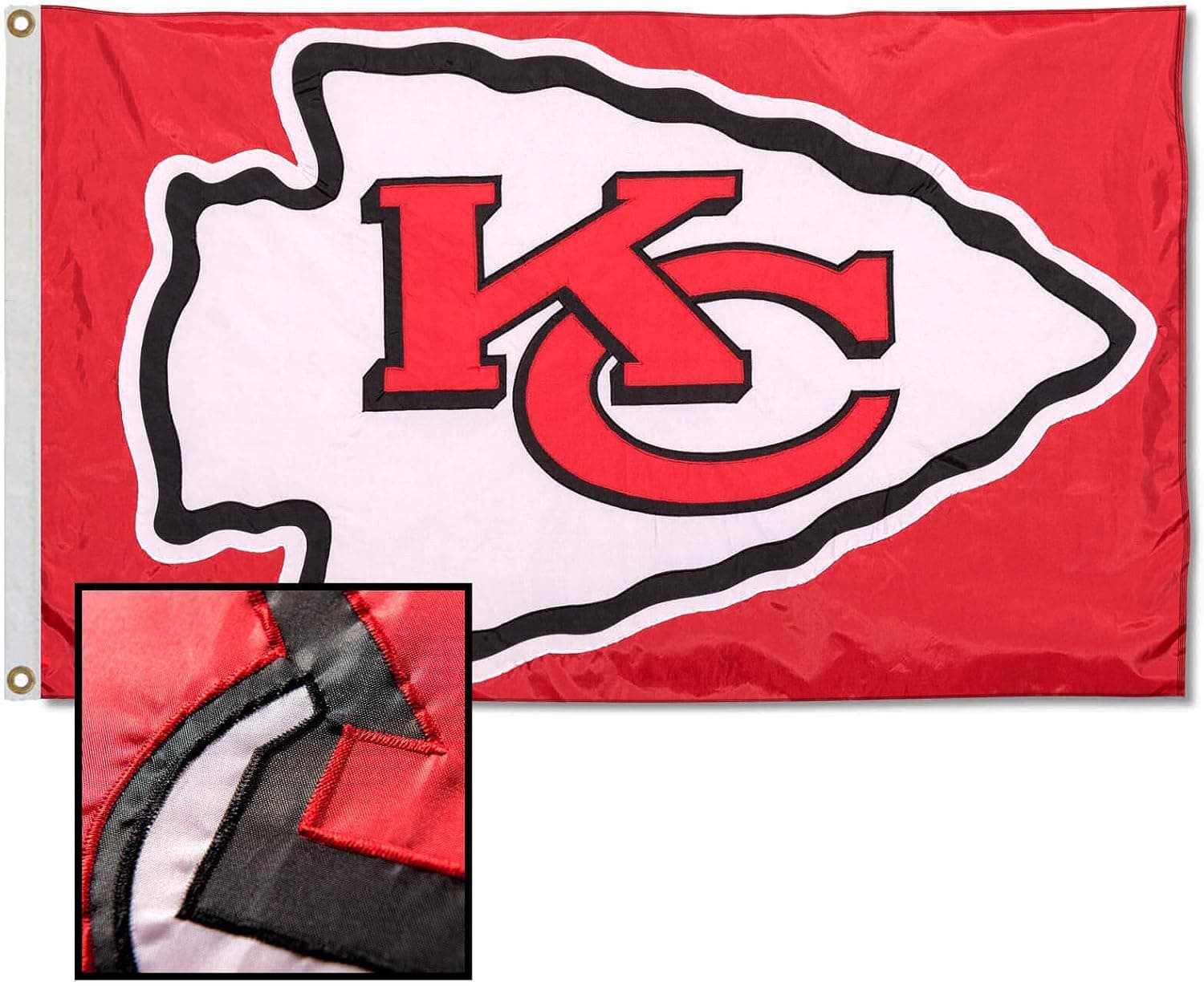 Kansas City Chiefs Embroidered Nylon Flag