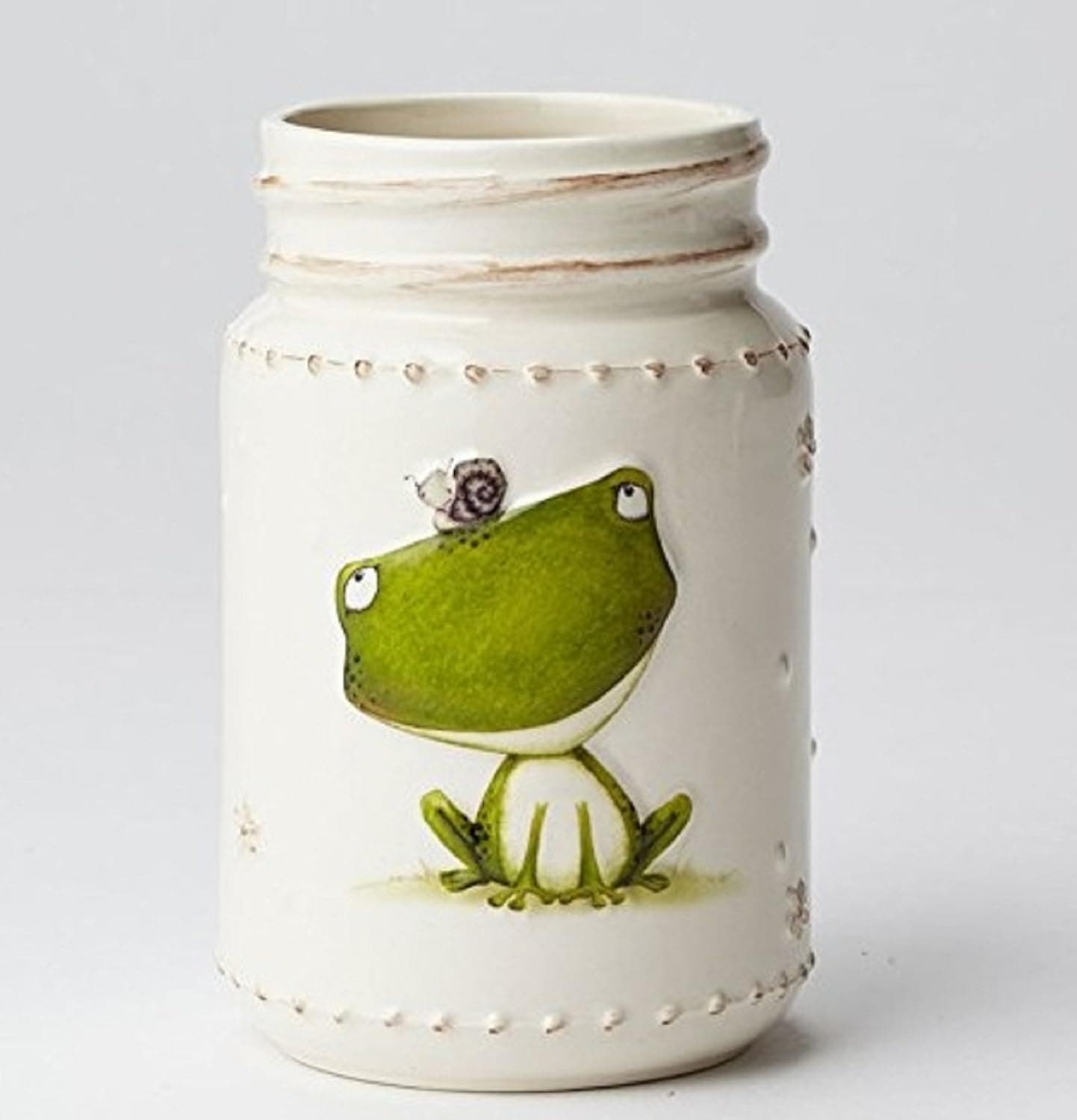 Enesco Stacy Yacula Frog Hot/Cold Tumbler, 5", Multicolor