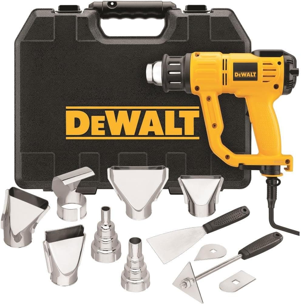 DEWALT Heat Gun with LCD Display & Hard Case/Accessory Kit (D26960K) , Yellow