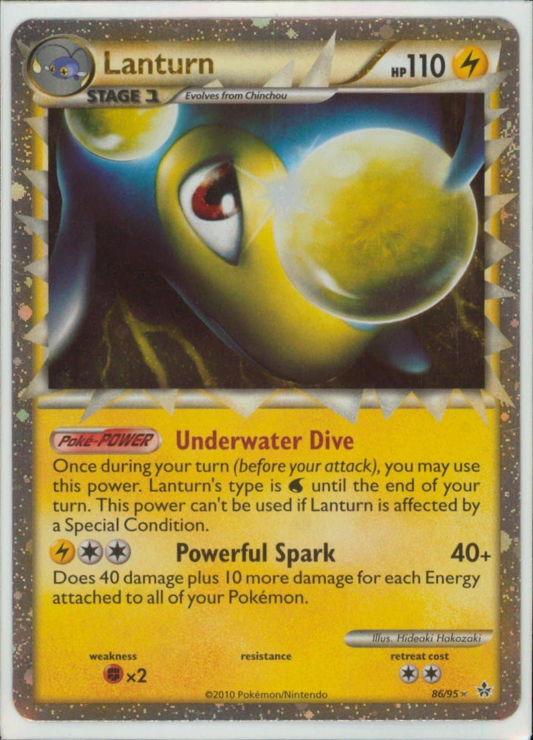 Pokemon - Lanturn Prime (86/95) - HS Unleashed - Holo