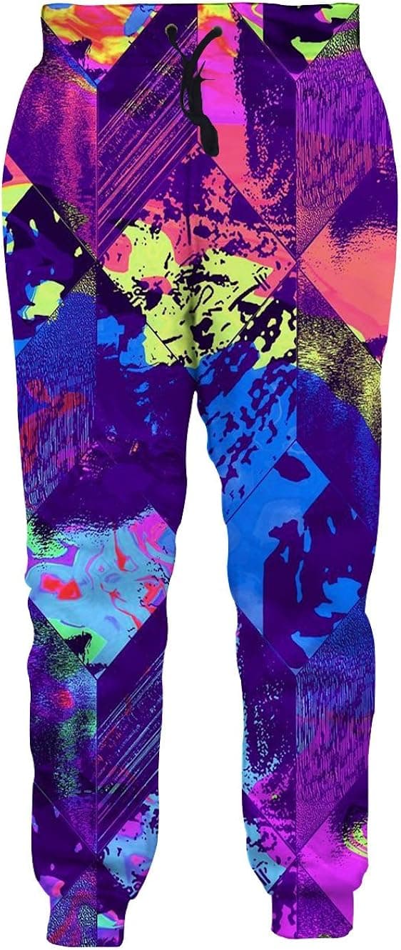 80s Outfit for Women 3D Joggers Pants Funny Graphic Sweatpants Unisex Casual Mens Sweatpants Sport Track Pants Baggy