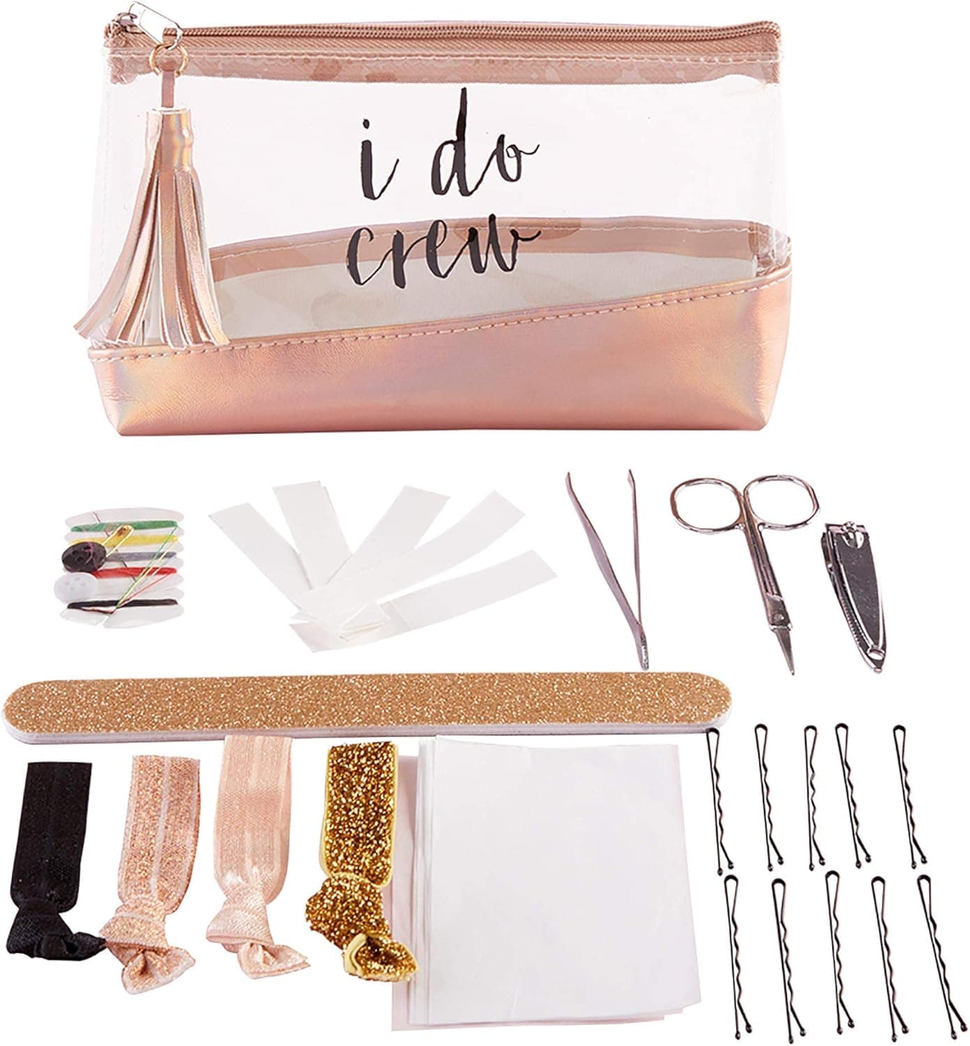 Kate Aspen I Do Crew Clear & Rose Gold Bag Survival Kit Gift Set, One Size
