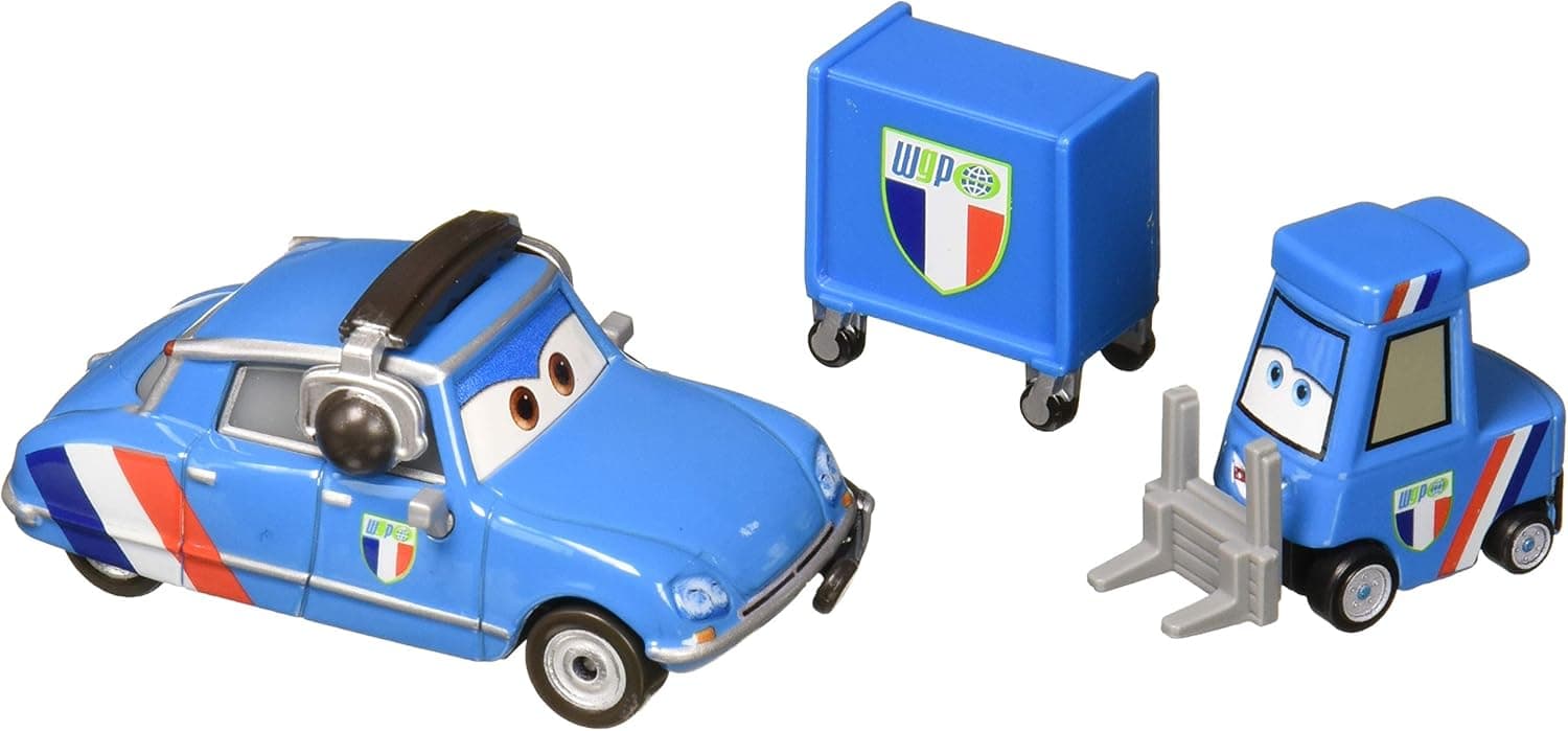 Disney Car Toys Bruno Motoreau and E. Manual Maniez 2-Pack 155 Scale Die-Cast Vehicles,  Authentic Designs and Rolling Wheels for Collecting, Racing and Story Play, Ages 3 and Upâ€‹â€‹â€‹â€‹