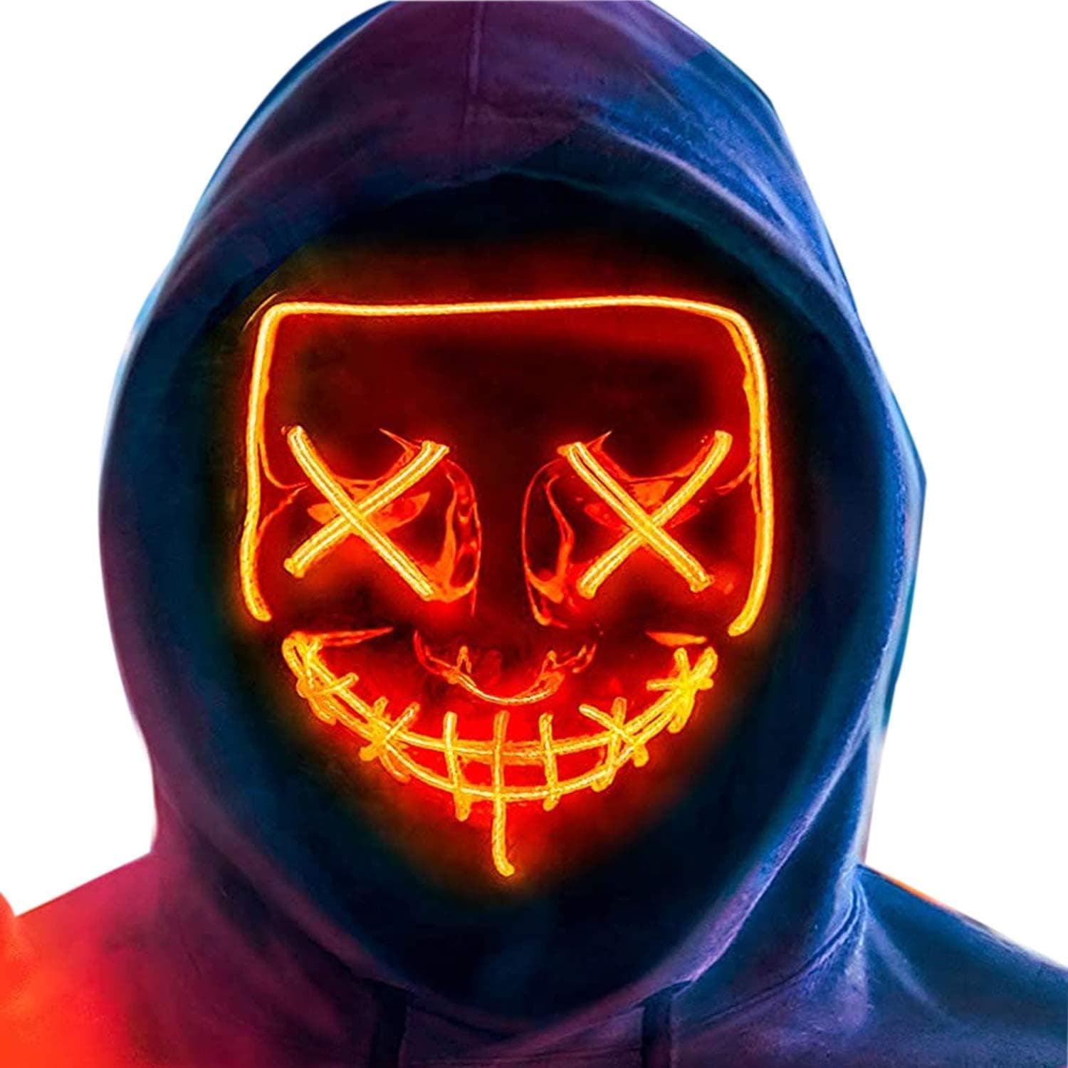 Halloween Masks for AdultsLed Purge Mask Light Up MaskHalloween Mask Led Mask Scary Halloween Mask for Halloween